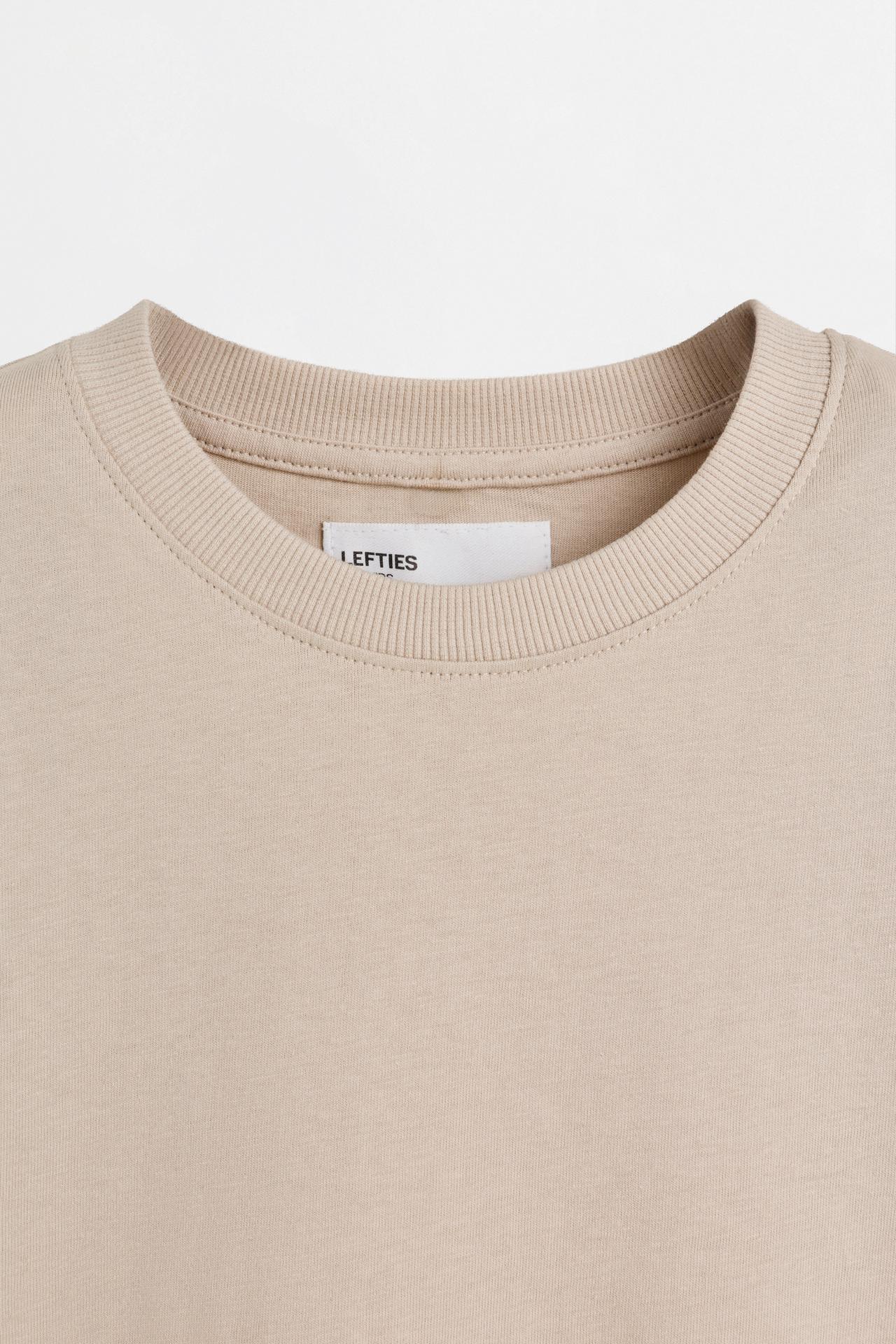 Pack of 4 plain long sleeve T-shirts — BEIGE