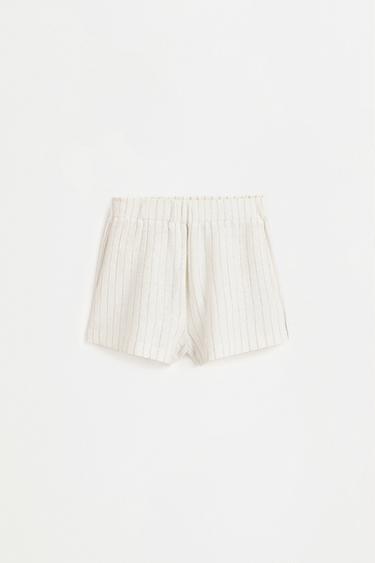 Shimmering bias cut shorts — SILVER 1
