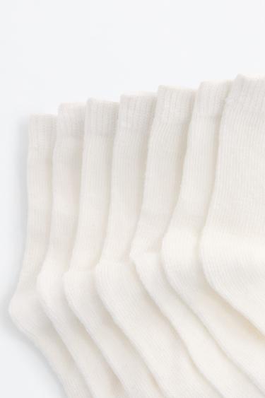 Colour block long socks (Pack 7) — WHITE 3