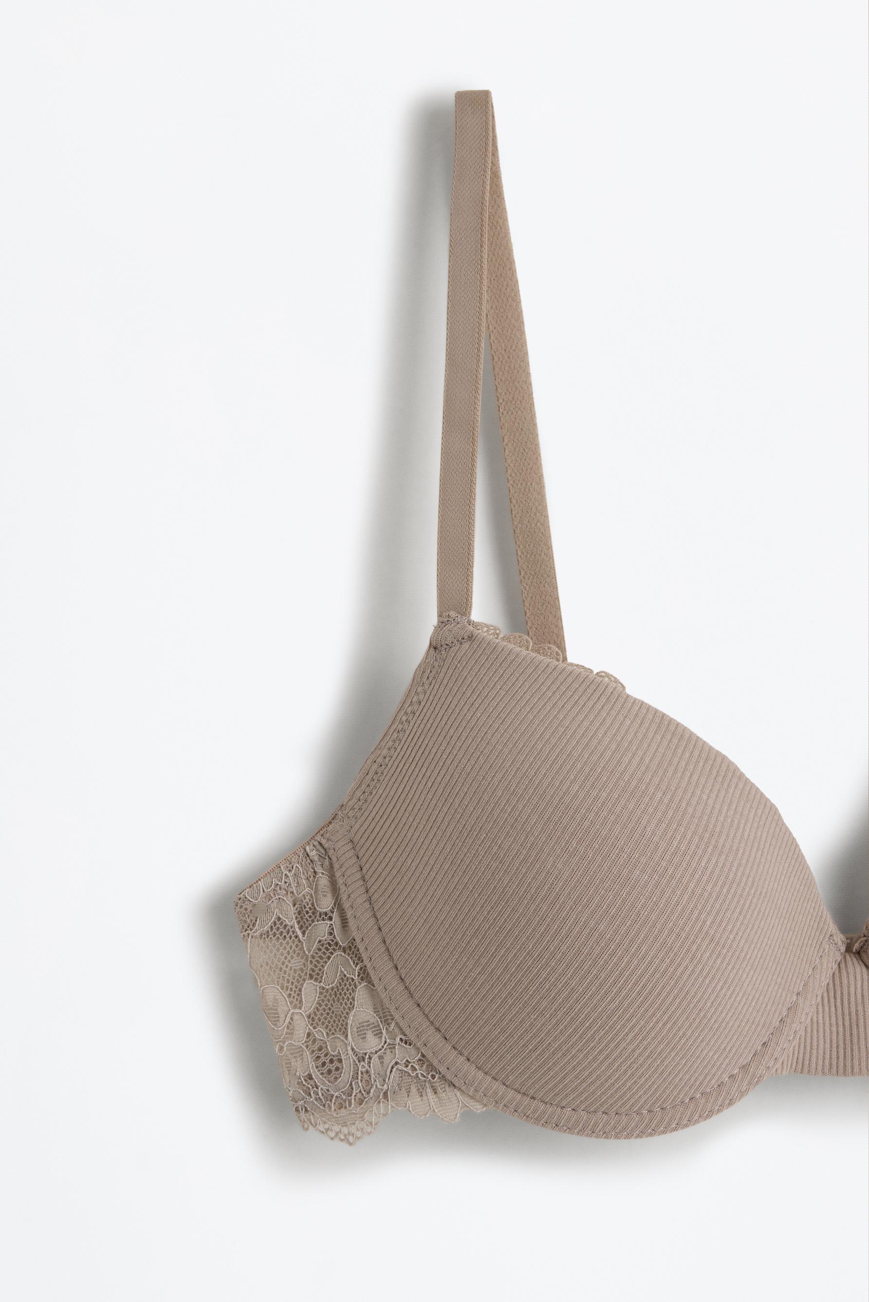 Pack of 2 classic ribbed bras - lace — WHITE