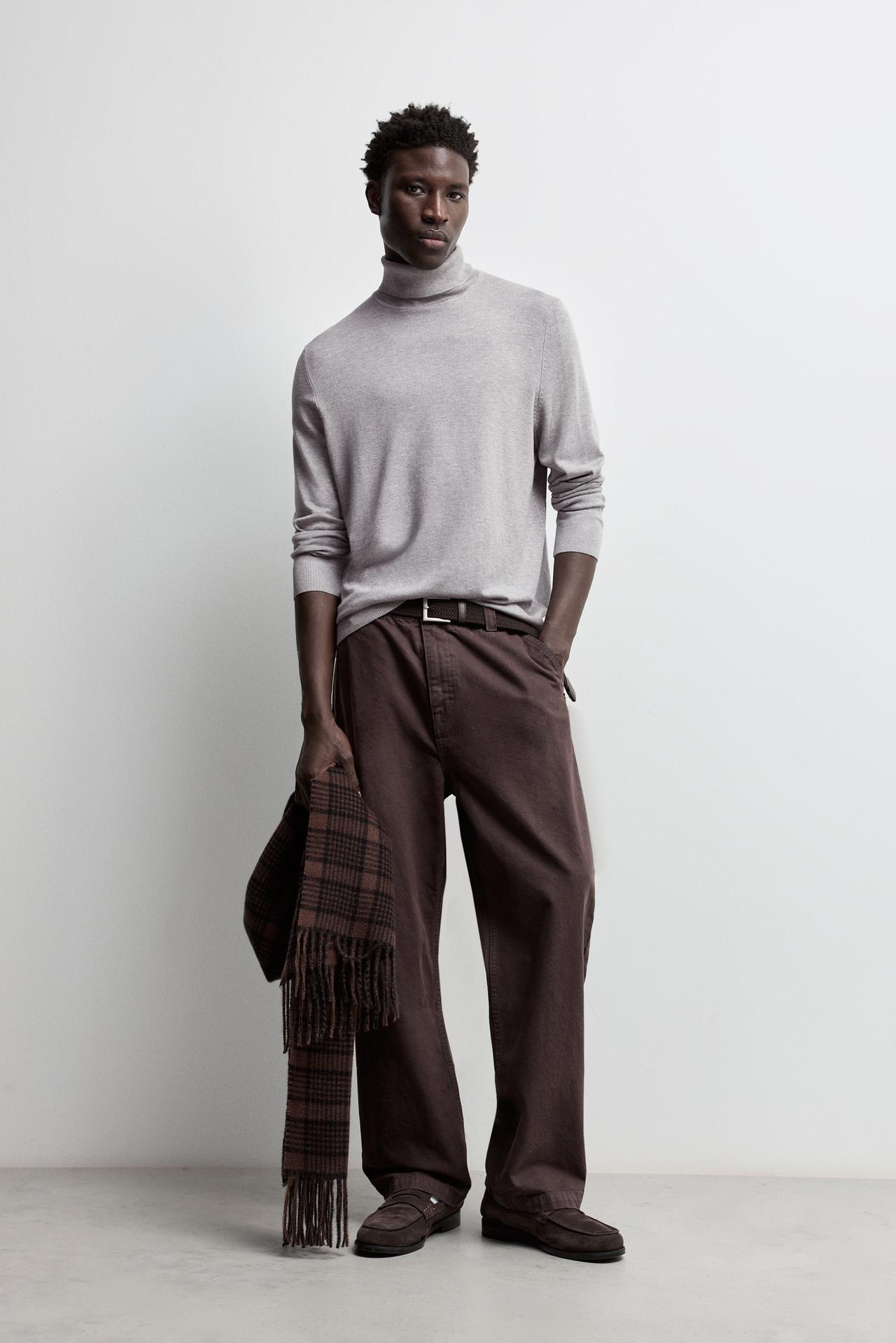 Turtleneck sweater — GREY MARL