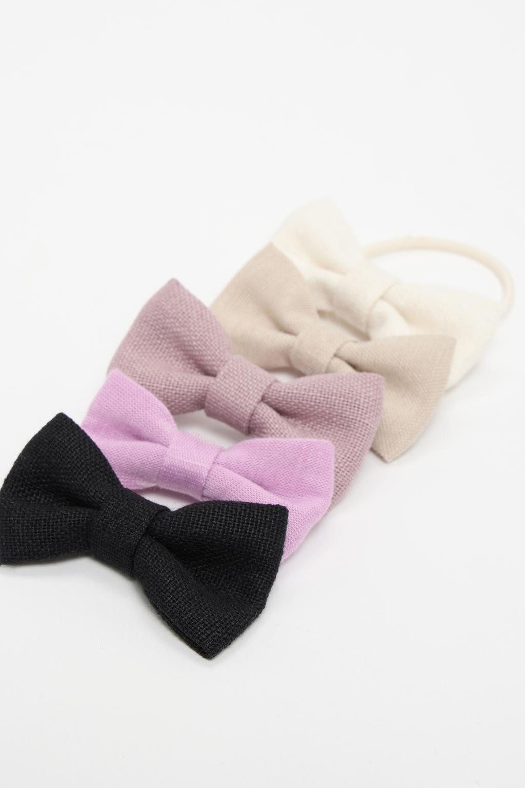 Pack of 10 small bow scrunchies