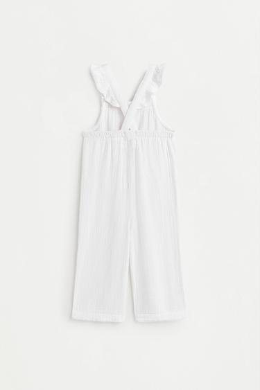 Crochet detail dungarees — WHITE 2
