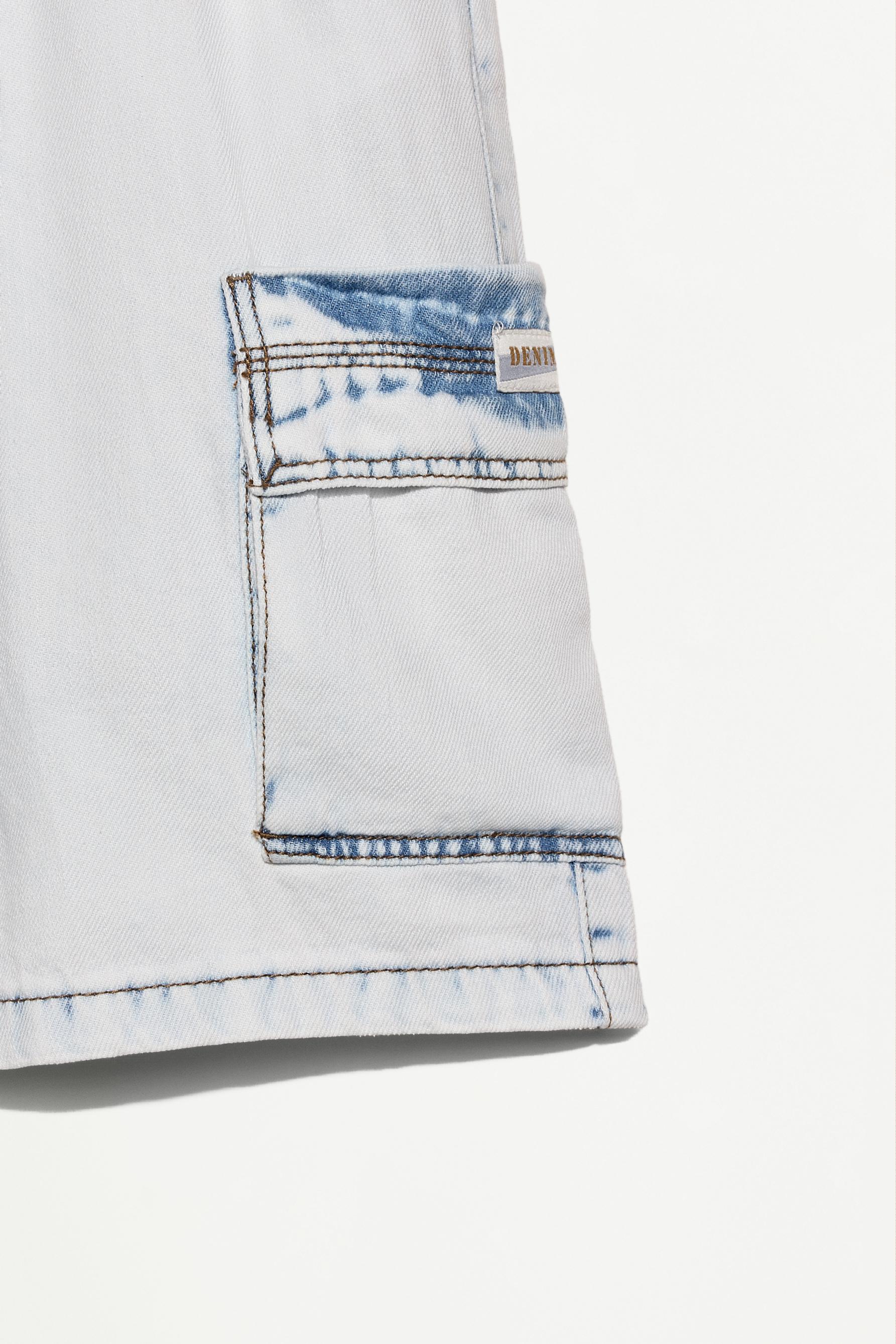 Denim jogger Bermuda shorts — BLUE