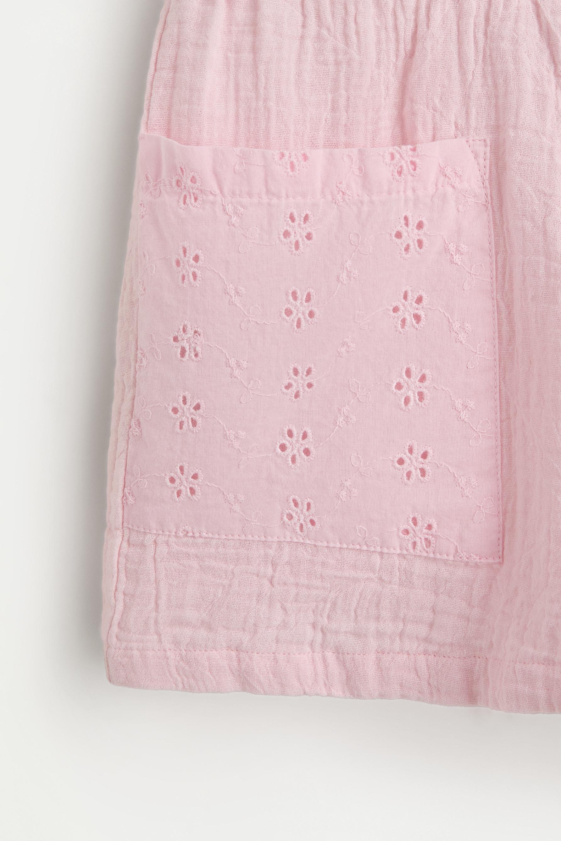Double gauze shorts with pockets — PINK