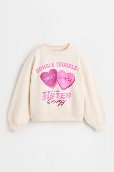 Printed sweatshirt — MEDIUM ECRU 1