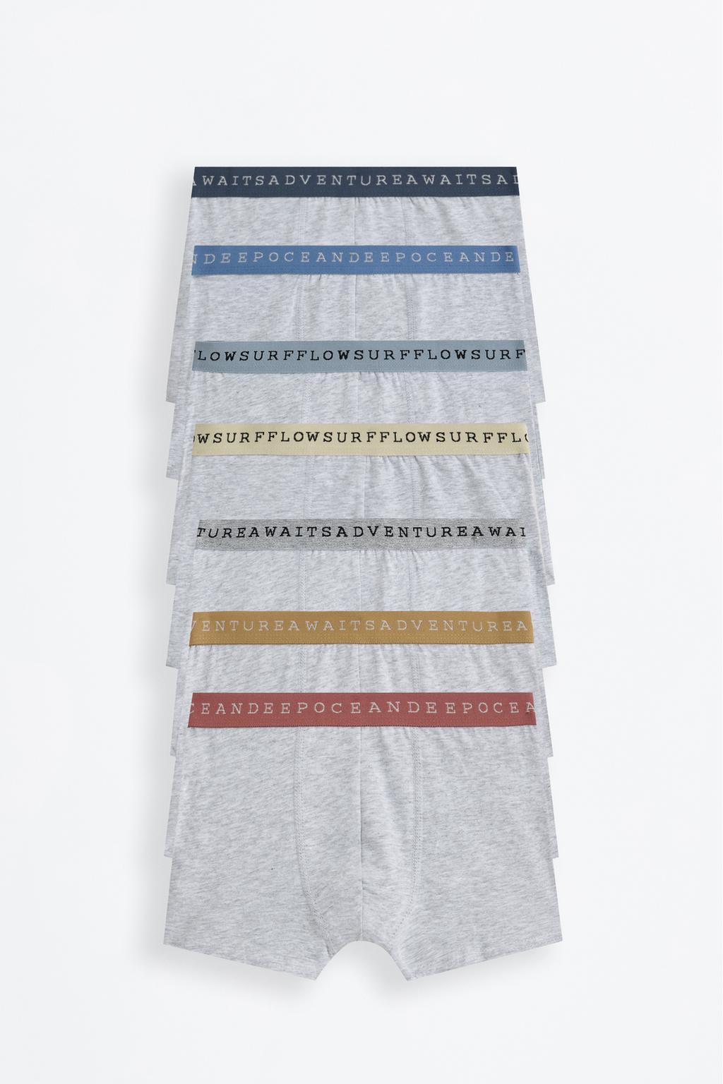 Pack of 7 slogan boxers