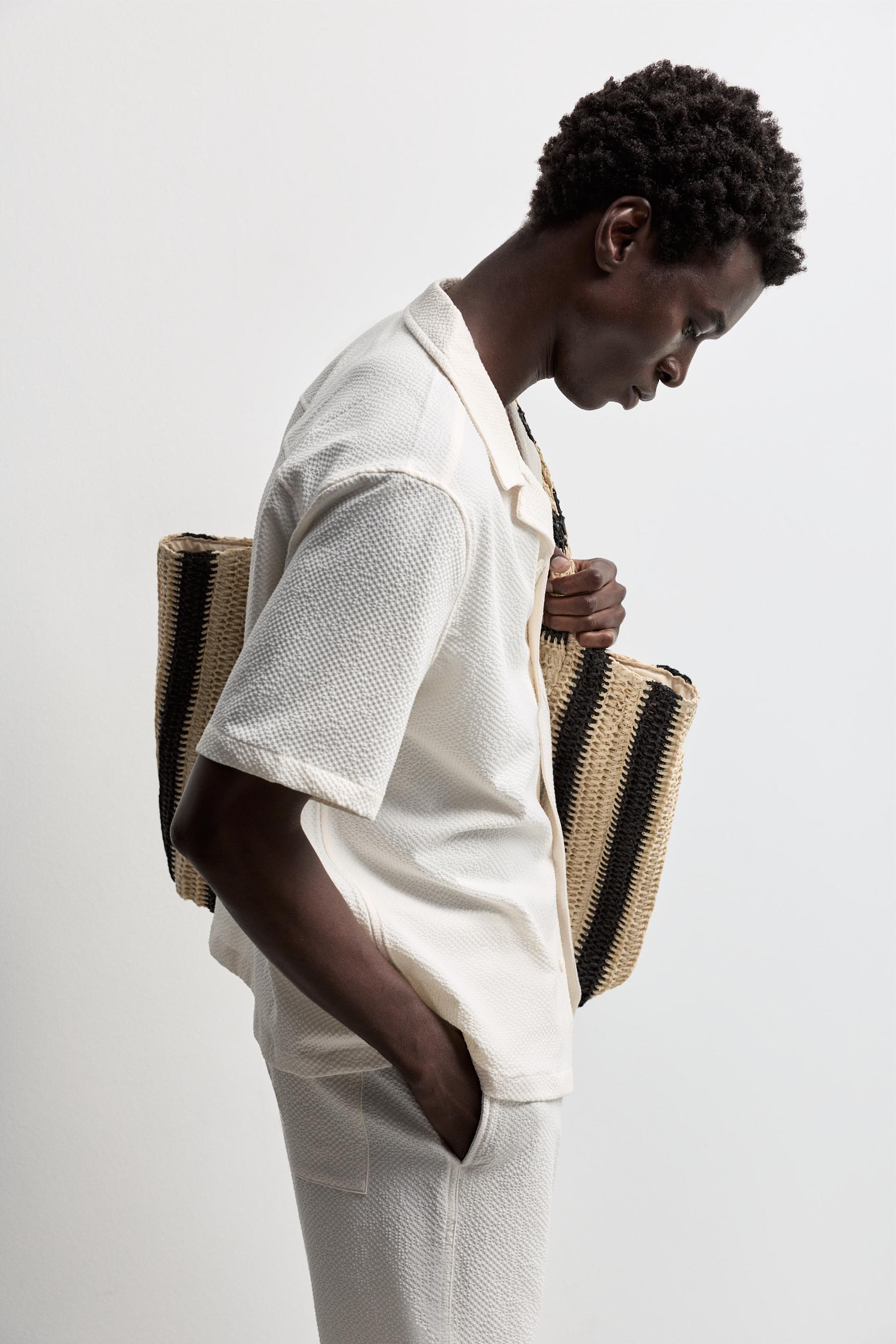 Seersucker shirt — OFF WHITE