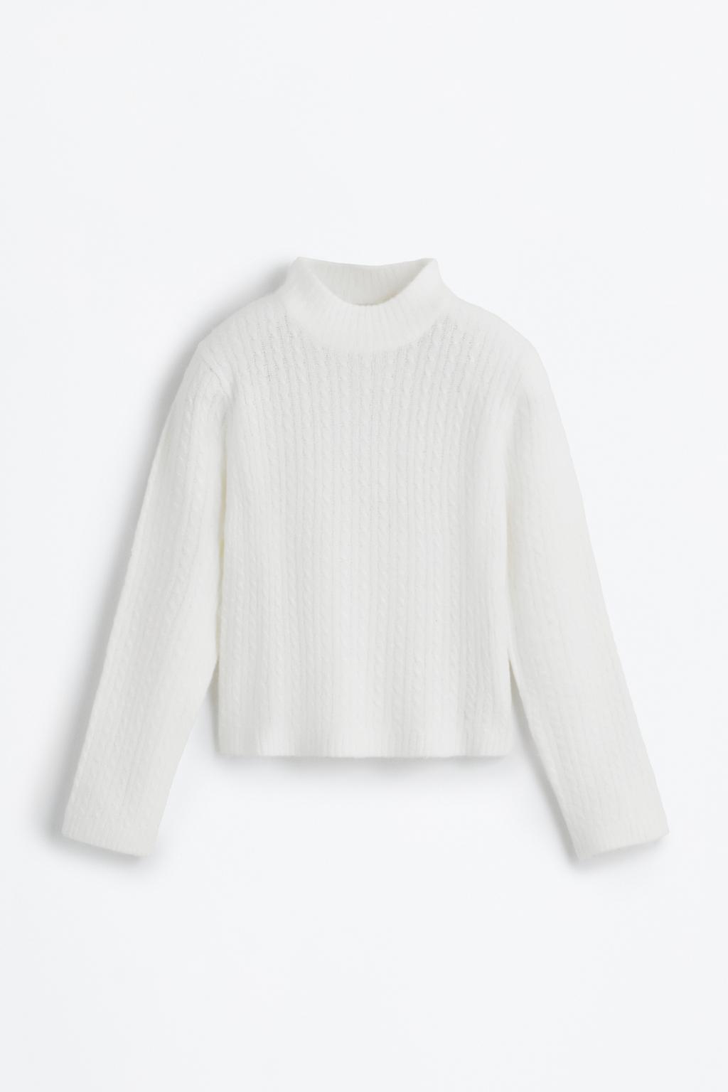 Braided knit sweater