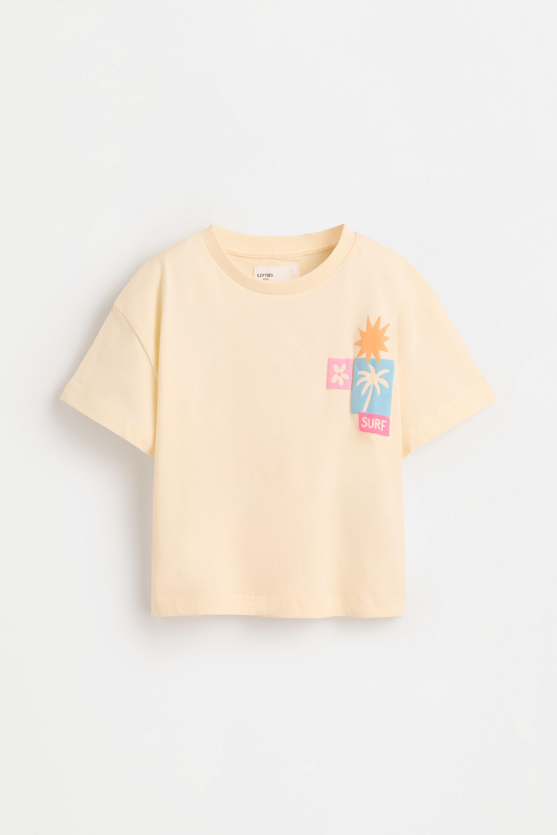 Raised print T-shirt — YELLOW