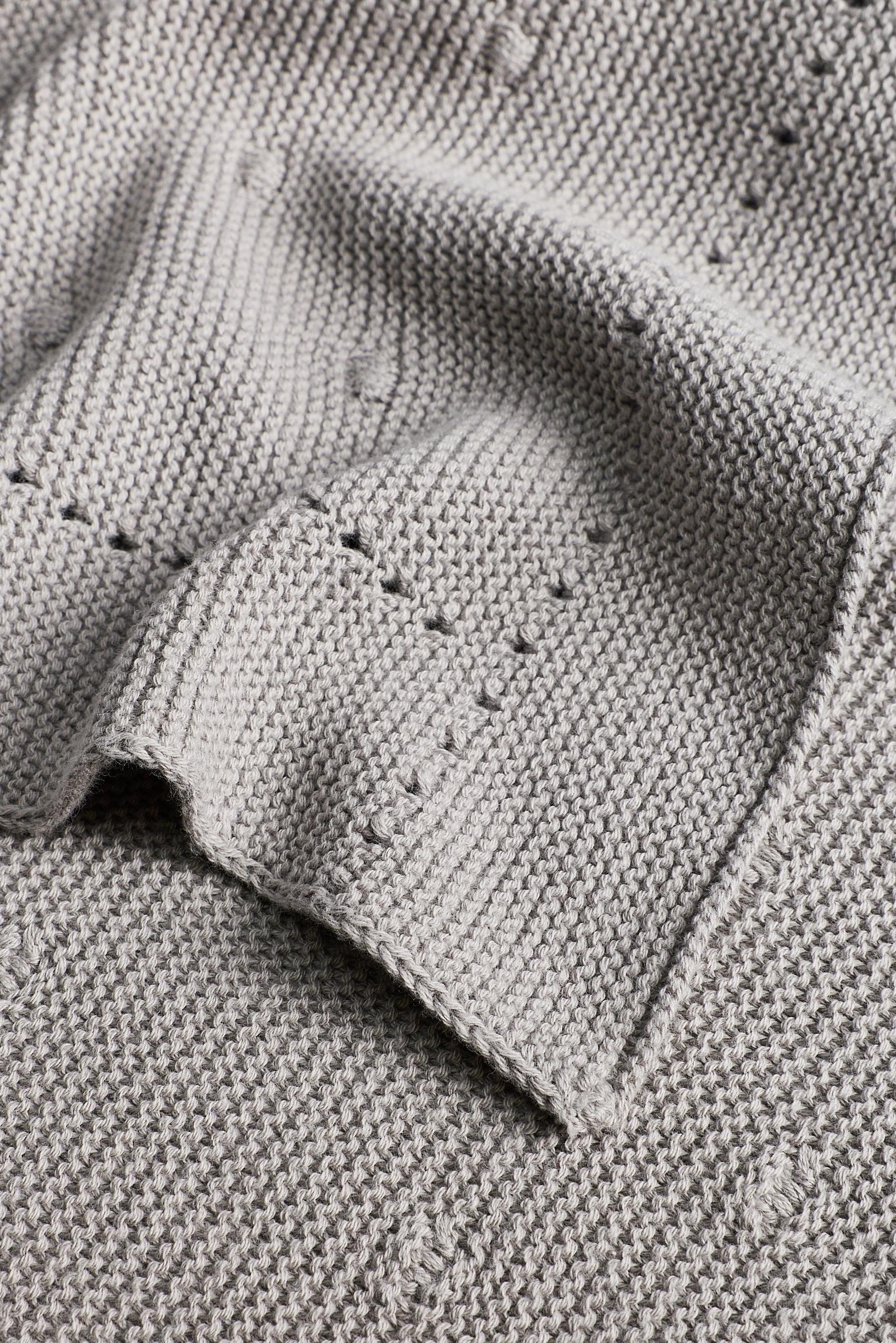 Knit blanket — TAUPE GREY