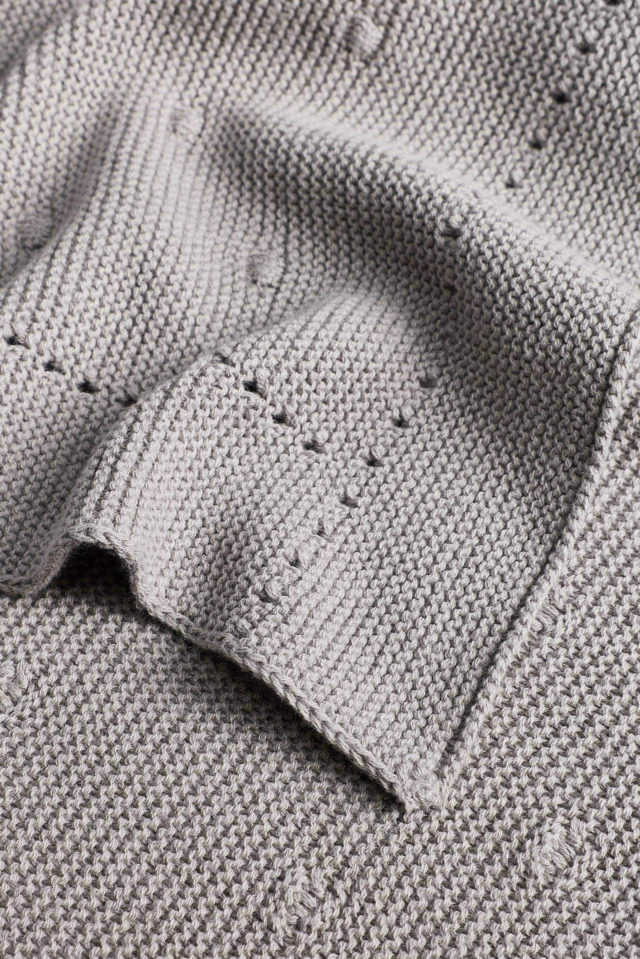 Knit blanket — TAUPE GREY