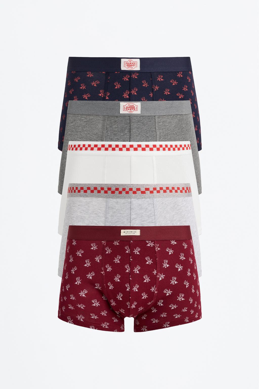 Pack of 5 contrast briefs