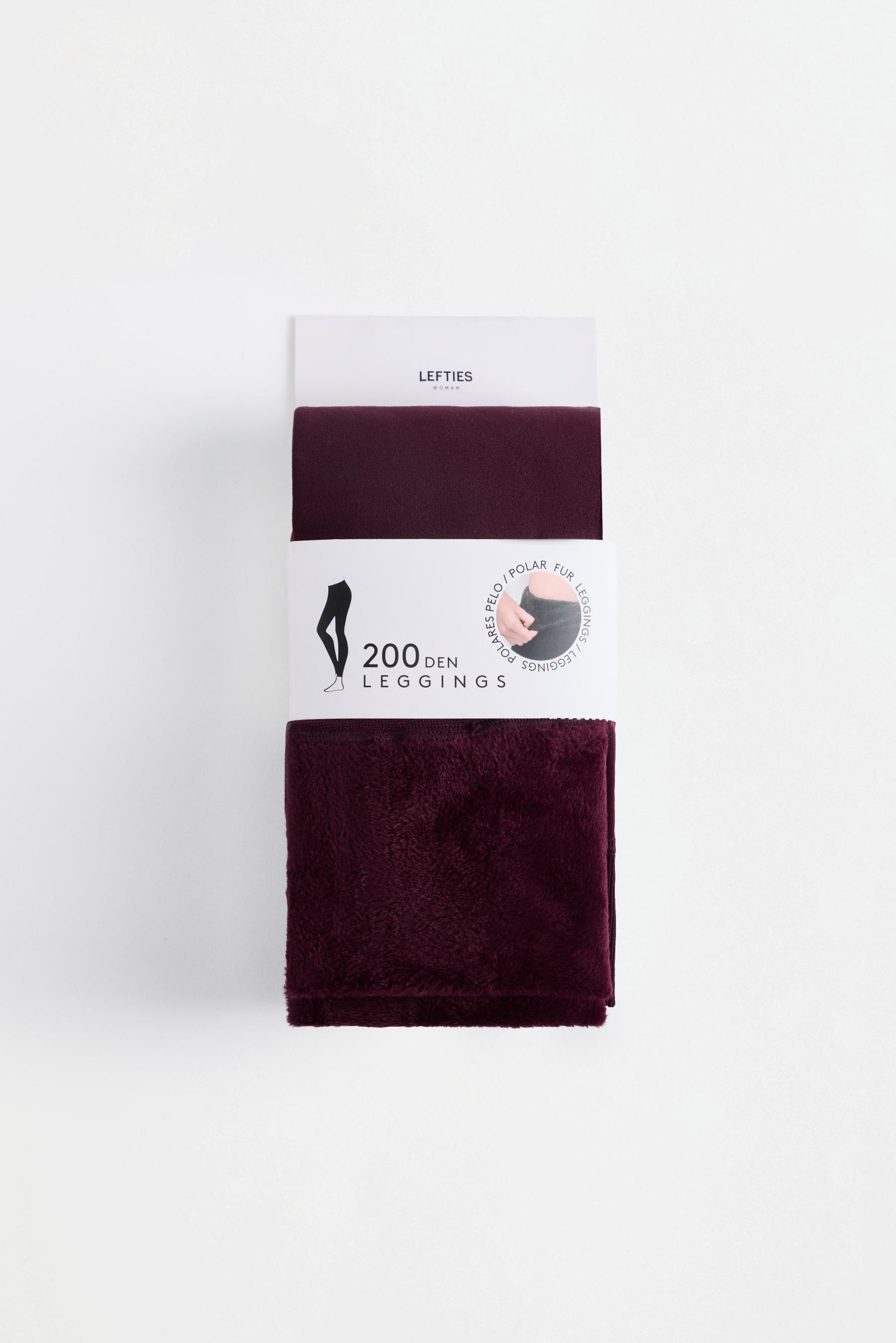 200 denier thermal leggings — BURGUNDY