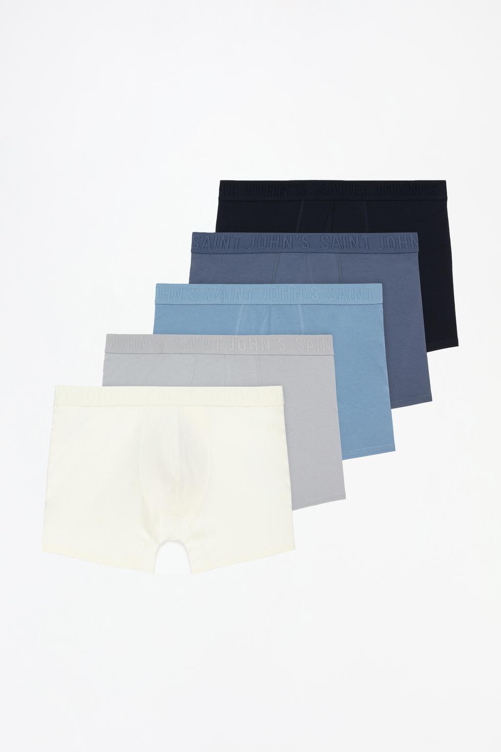 5-pack of long plain boxers