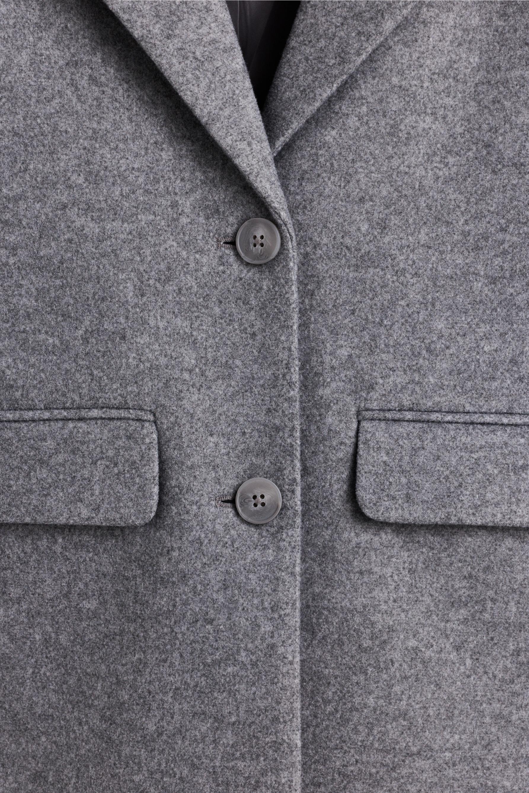 Synthetic wool coat — PEARL GREY