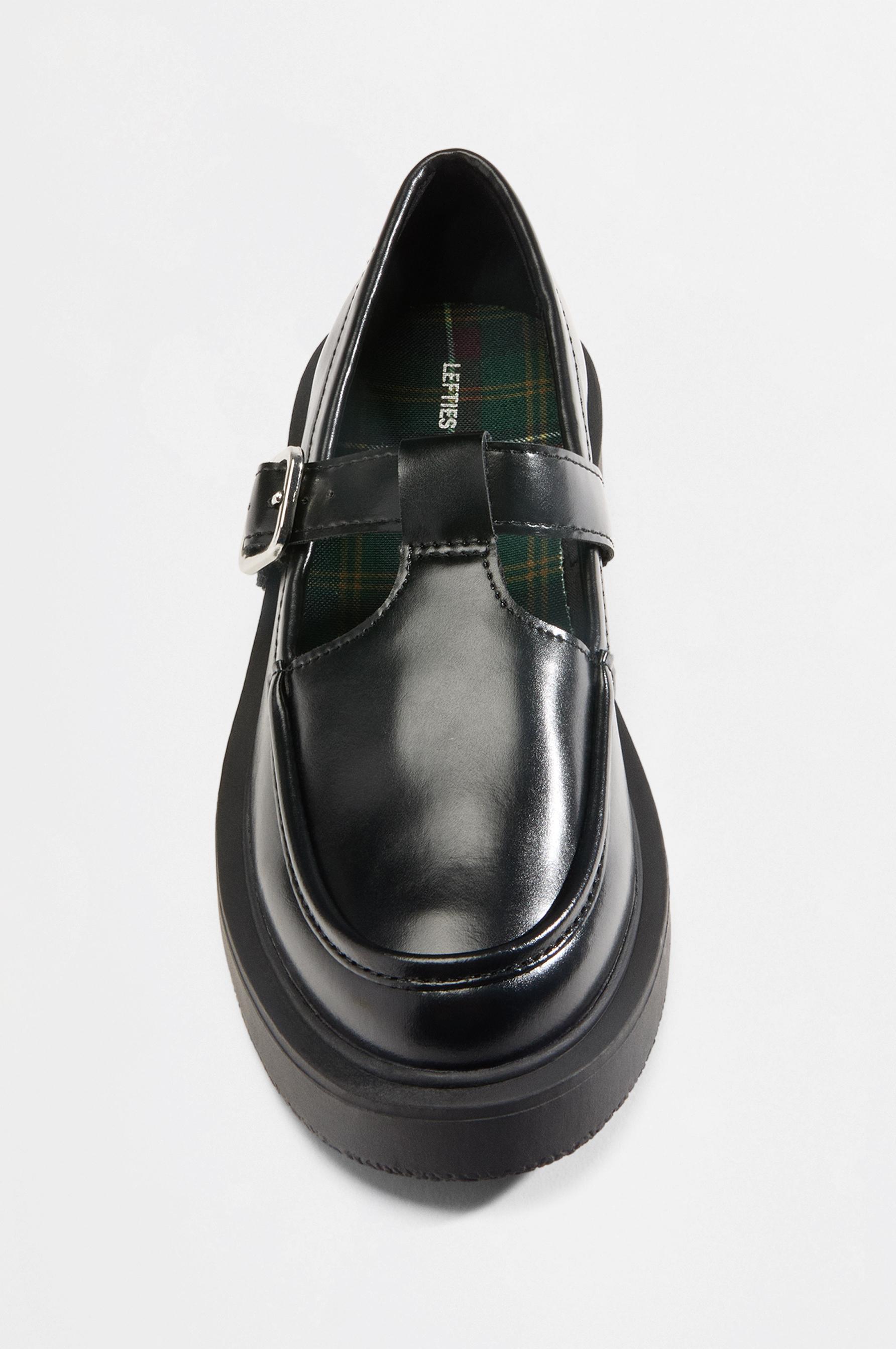 T-strap track shoes — BLACK