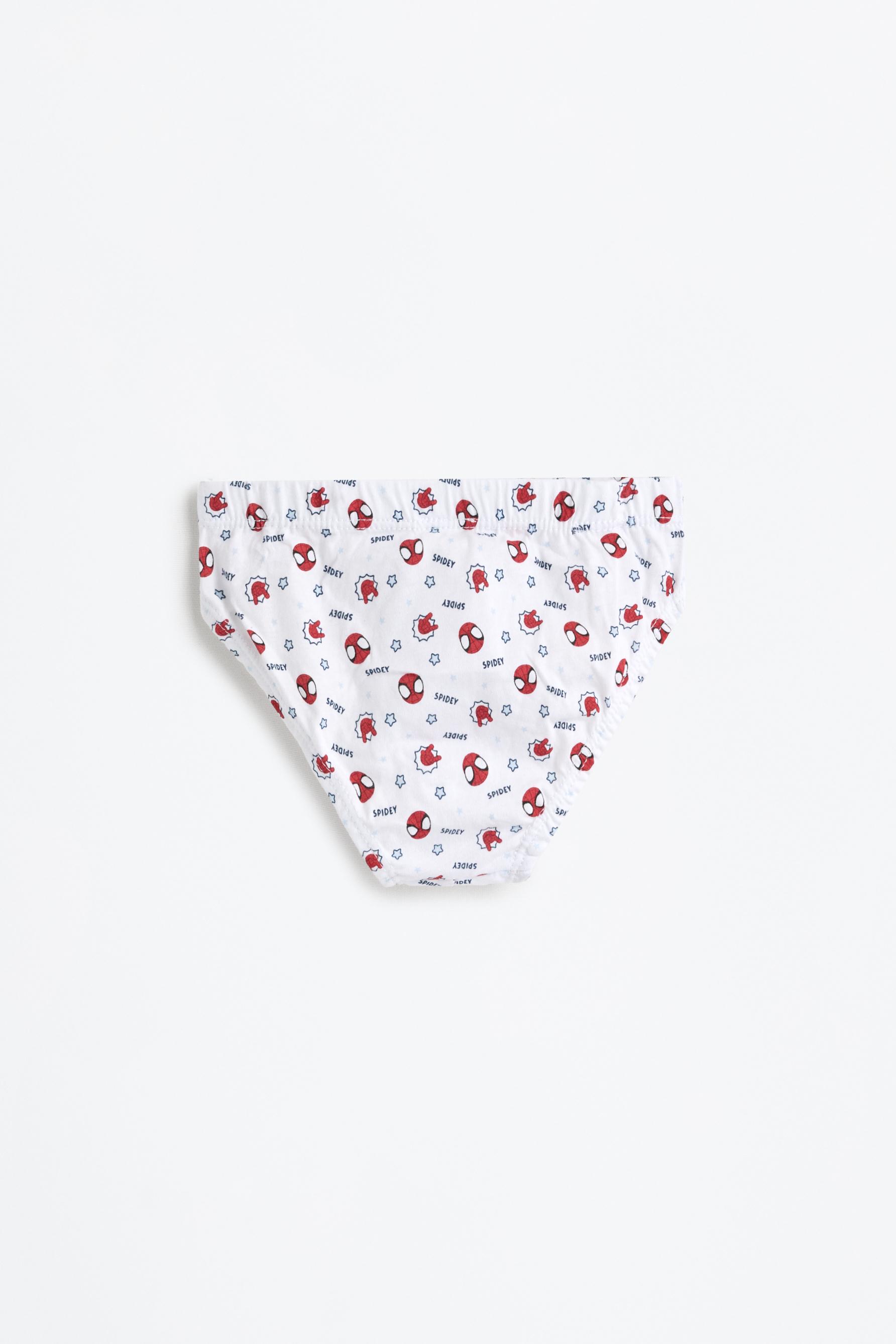 Pack of 5 Spidey ©Marvel briefs — WHITE/RED