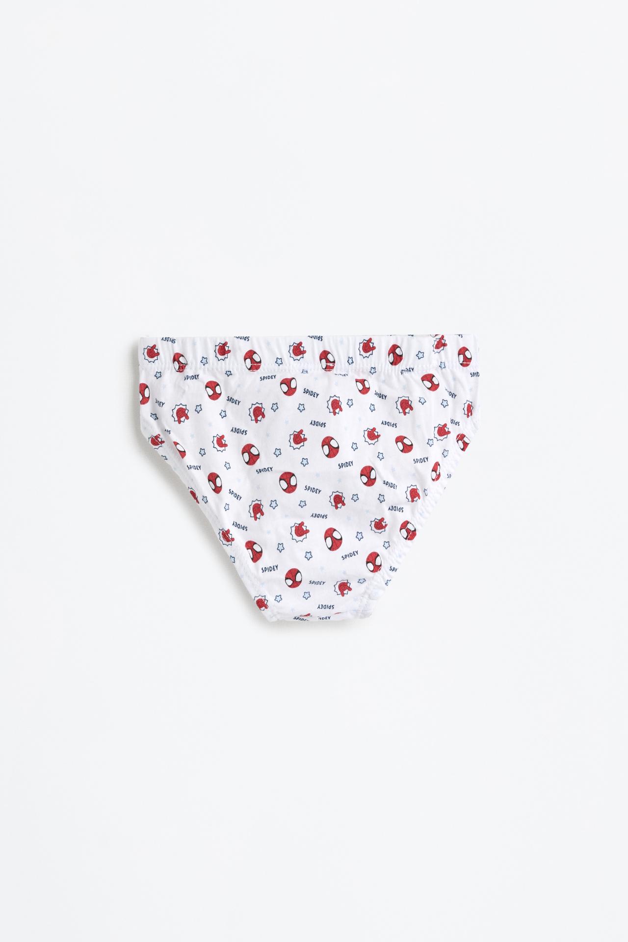 Pack of 5 Spidey ©Marvel briefs — WHITE/RED