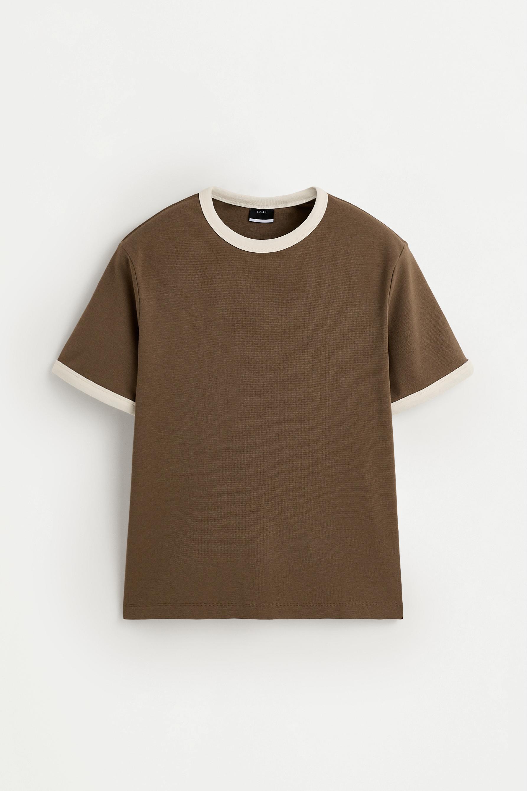 Contrast T-shirt — CARAMEL