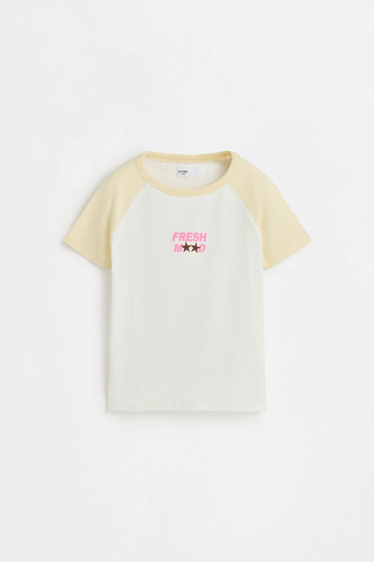 Raglan sleeve T-shirt — VANILLA