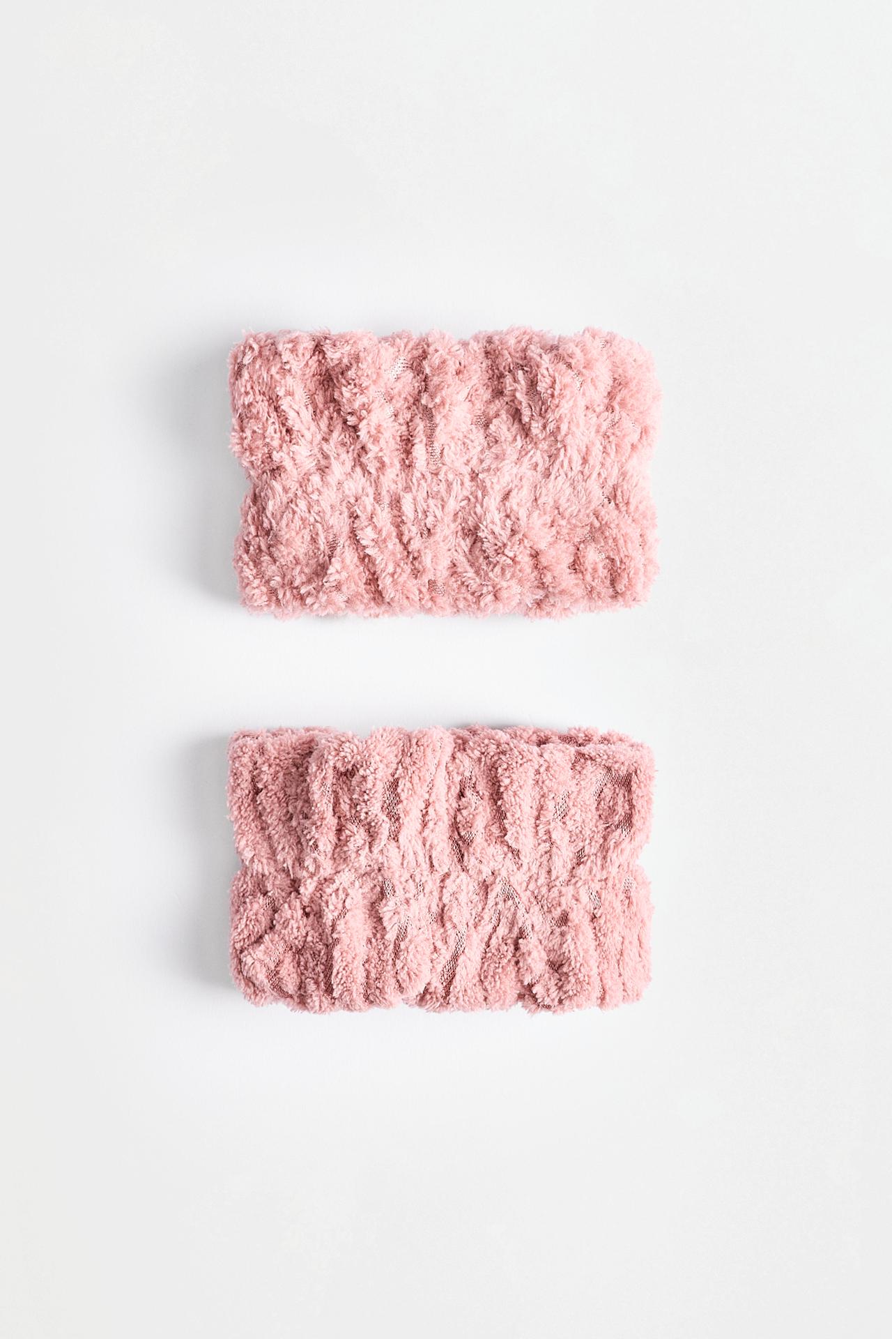 Towel wristbands (2-pack) — PASTEL PINK