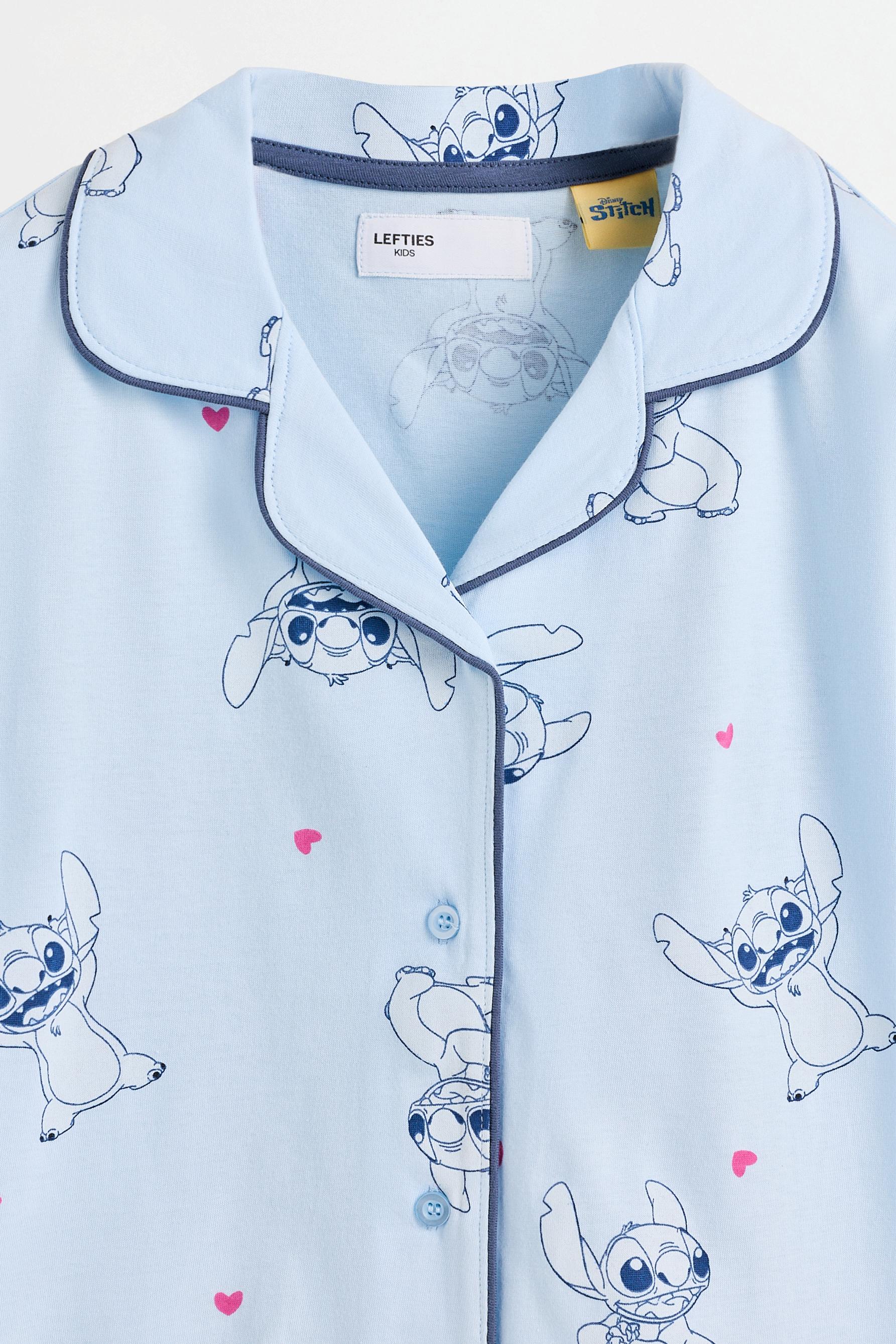 Stitch ©Disney short pyjamas with eye mask — PALE BLUE