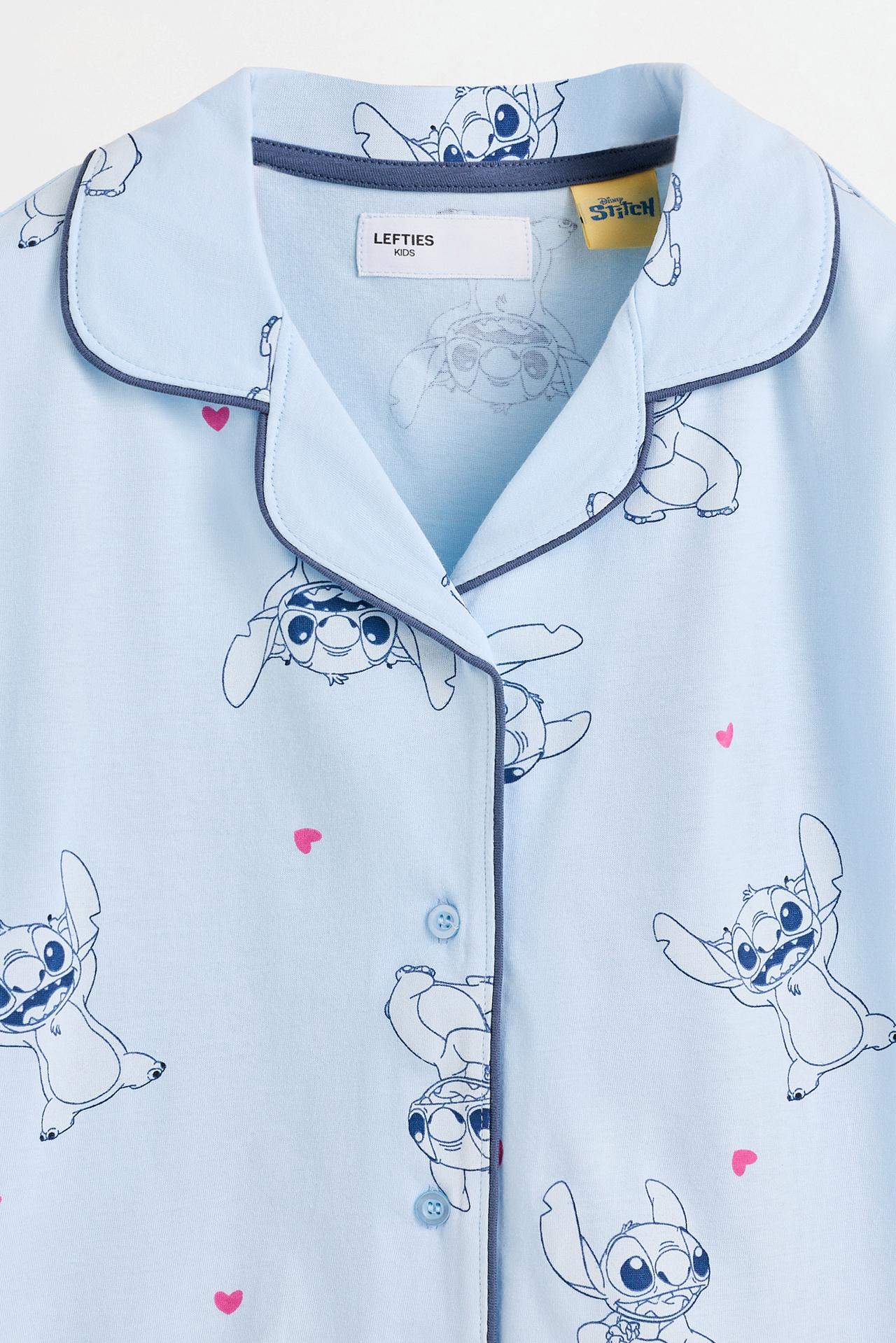 Stitch ©Disney short pyjamas with eye mask — PALE BLUE