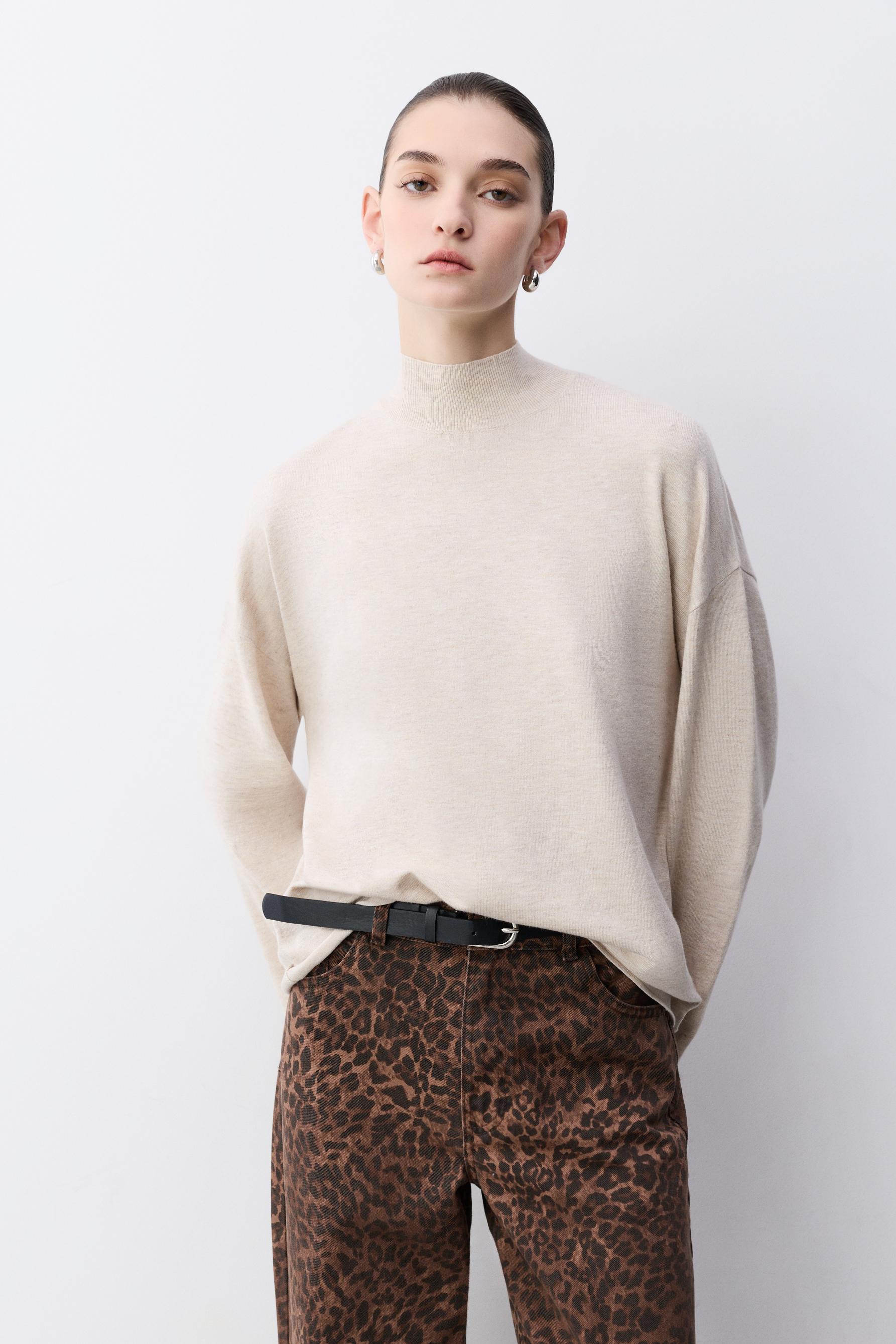 Oversize knit sweater - | LEFTIES Romania