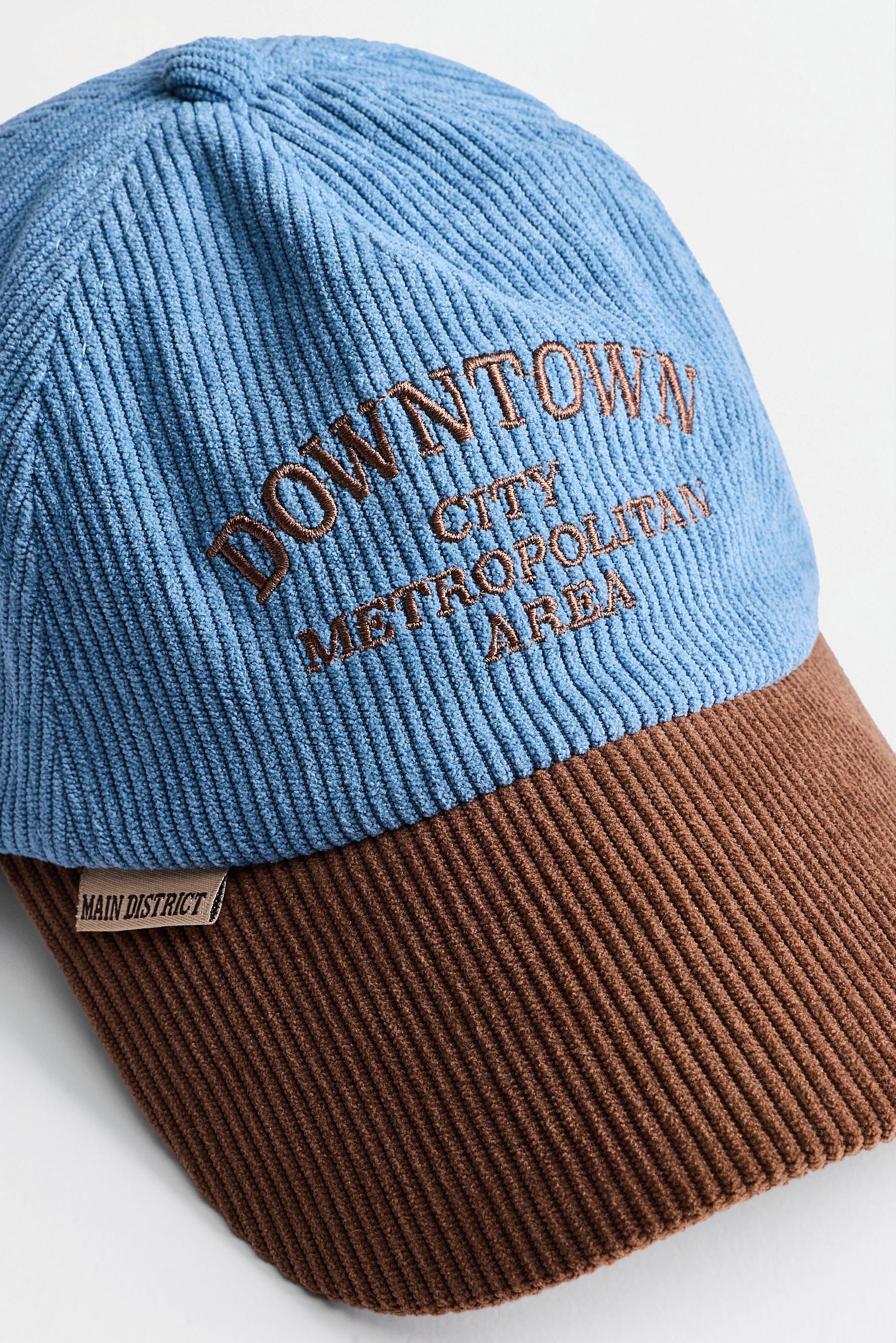 Corduroy cap — SKY BLUE