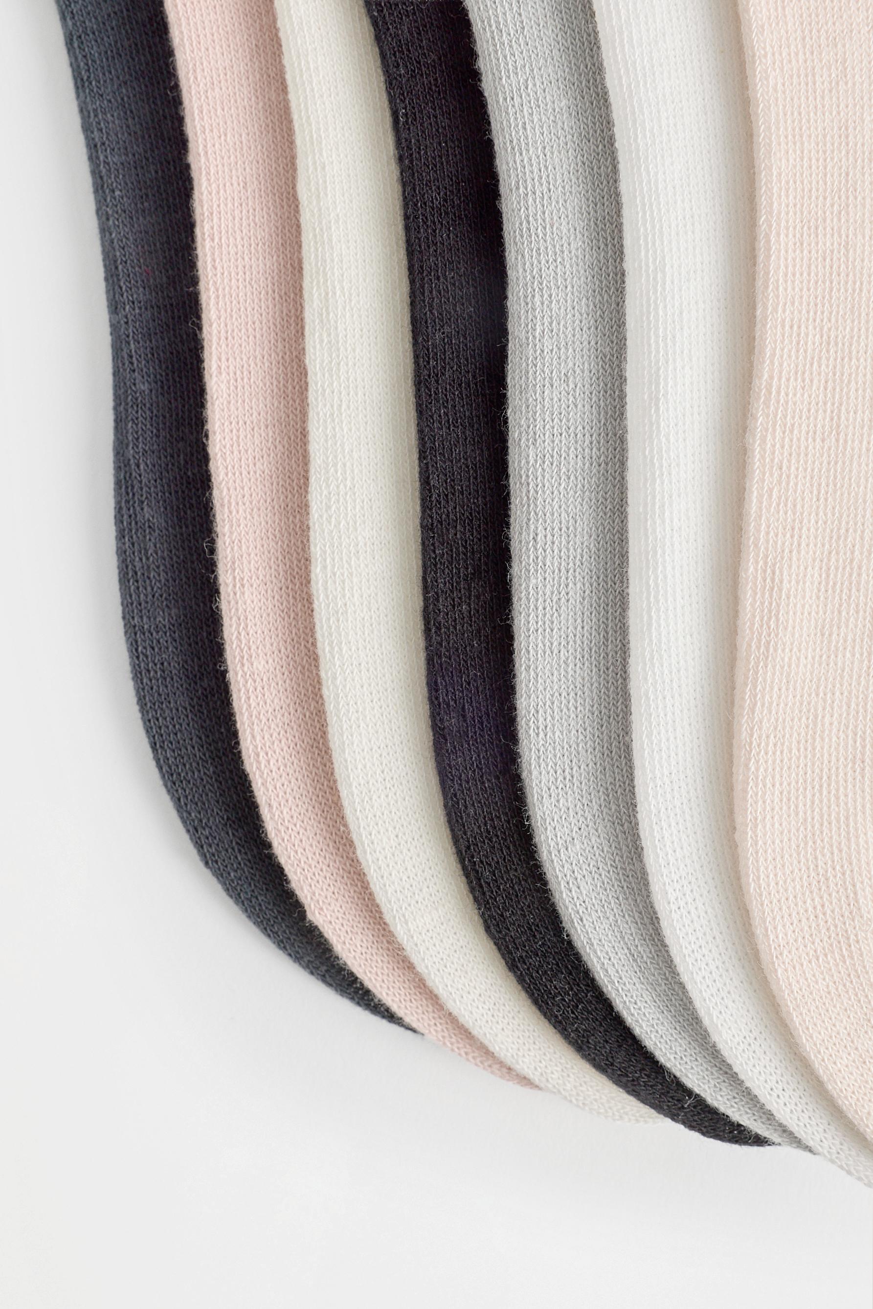 Ankle socks (Pack 7) — PINK/WHITE