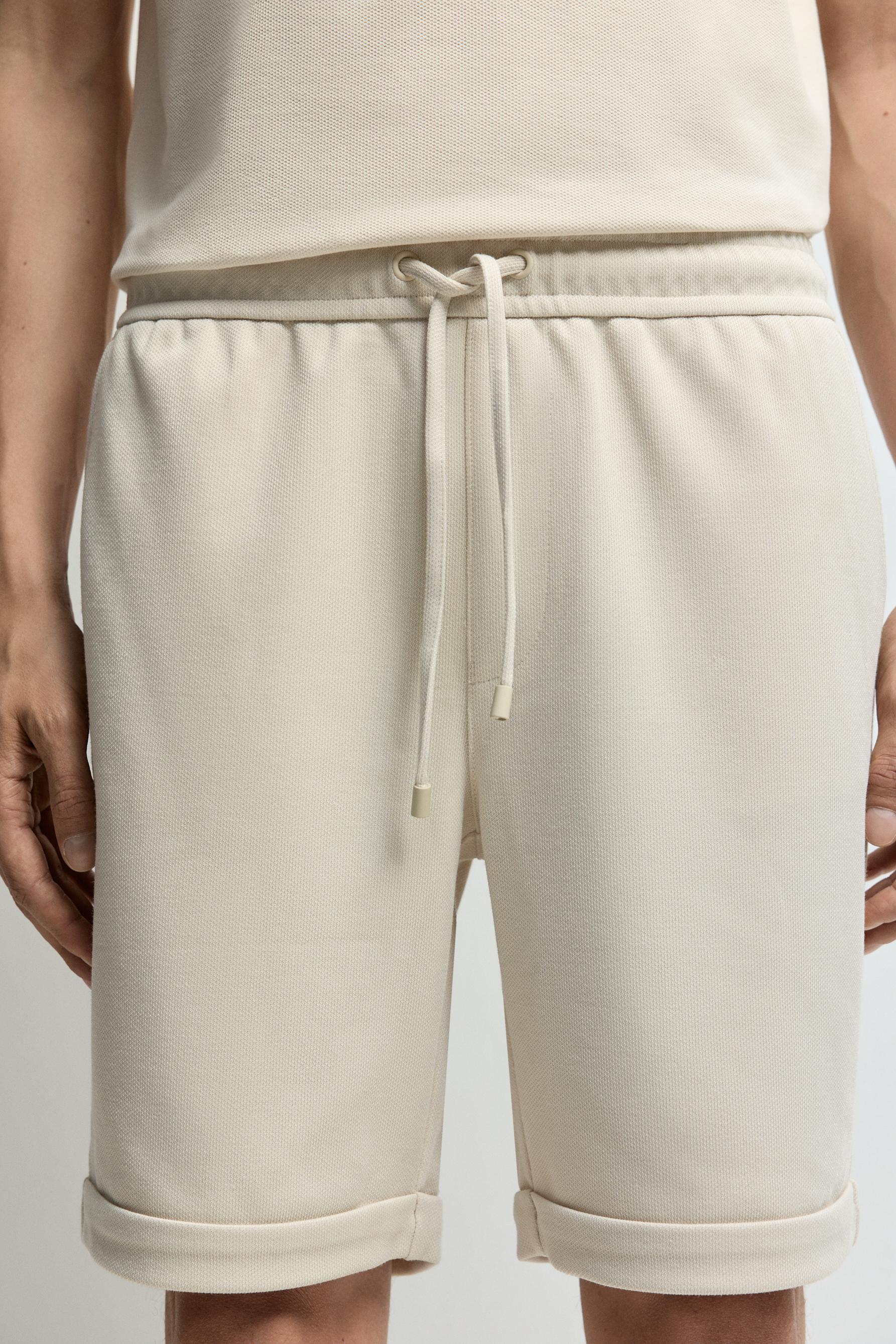 Piqué Bermuda shorts — OFF WHITE