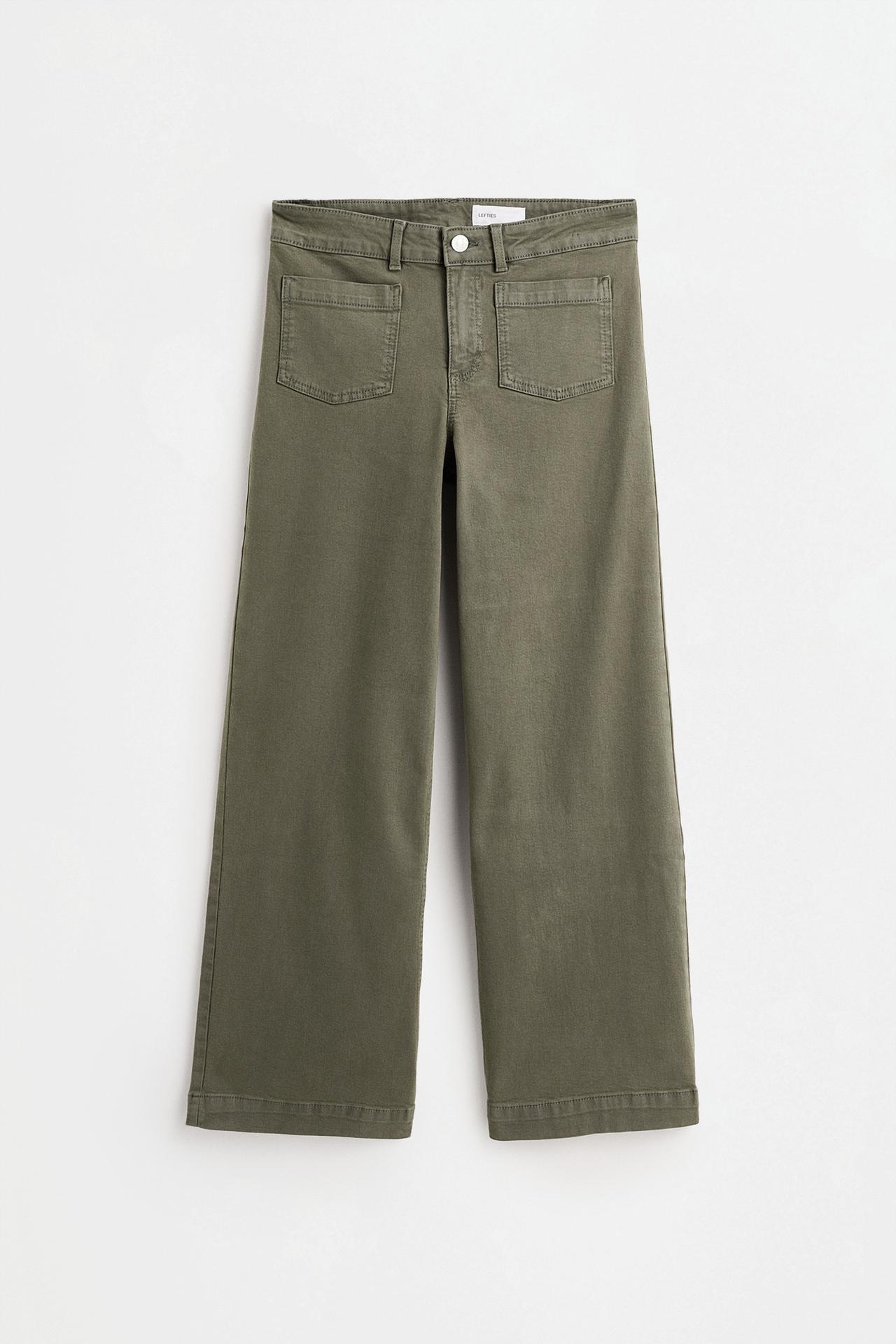 Culotte pocket jeans — DARK KHAKI