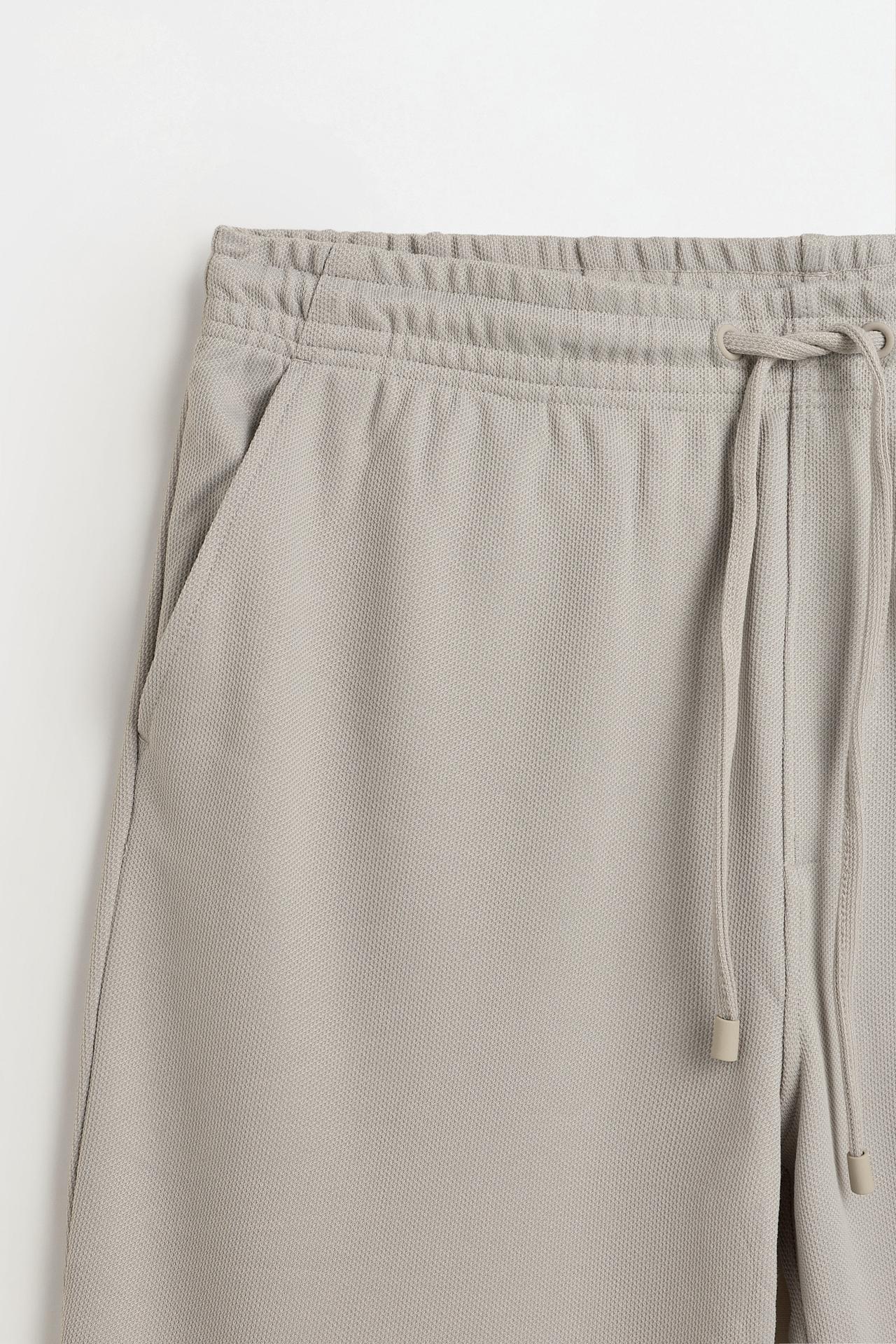 Piqué joggers — PALE GREY