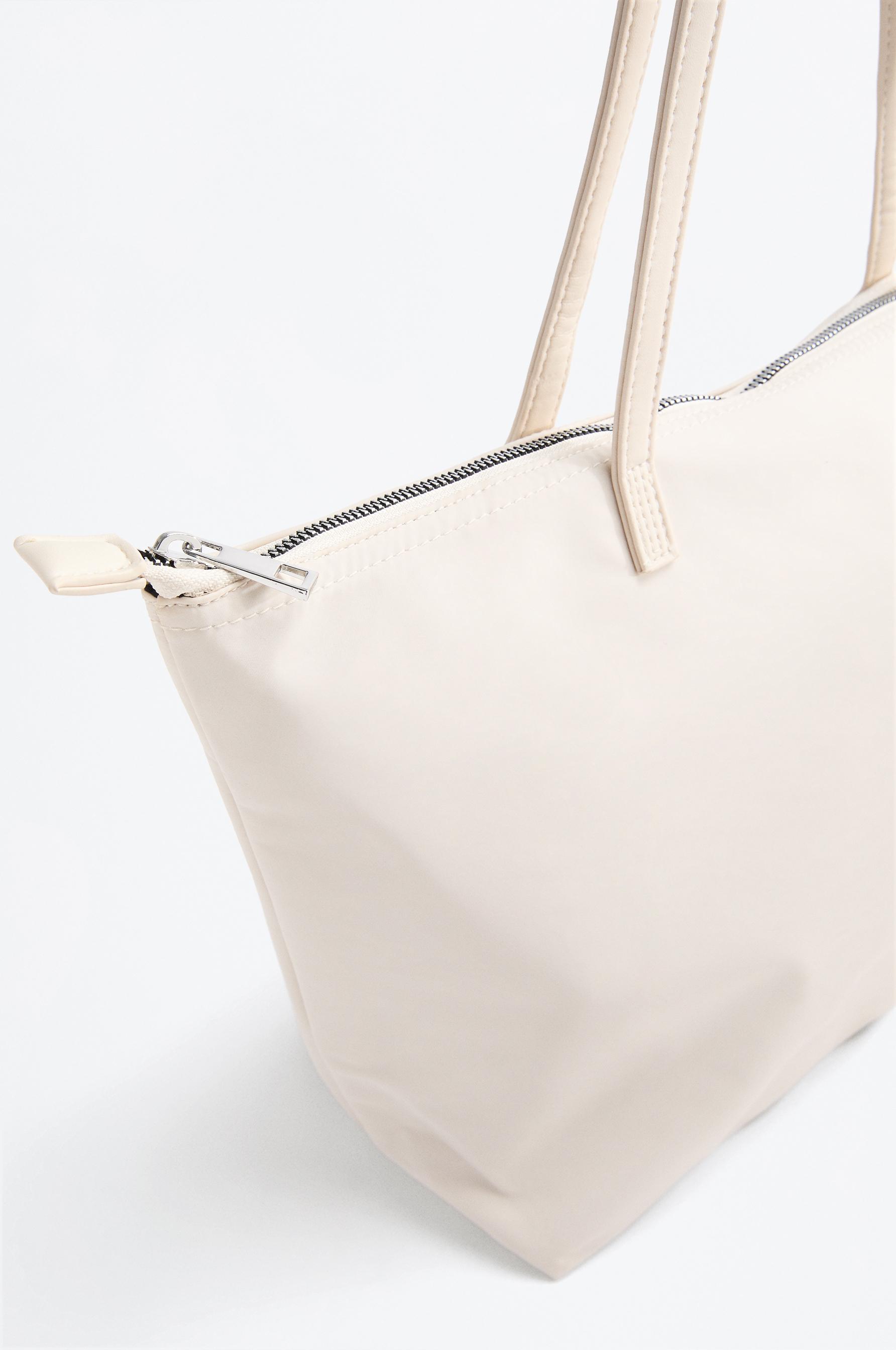 Large nylon shopper bag — GREY