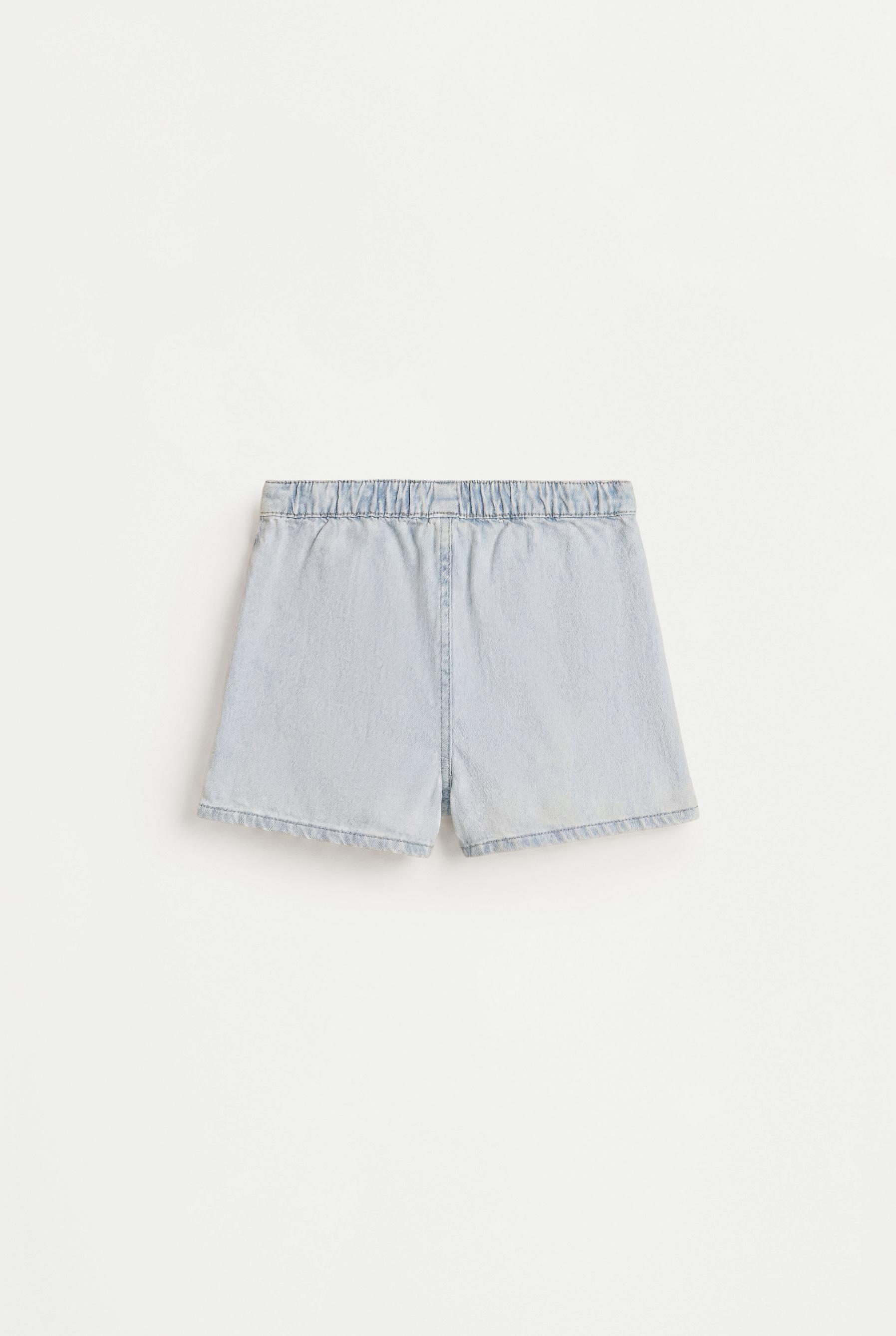 Denim skort — FADED SKY BLUE