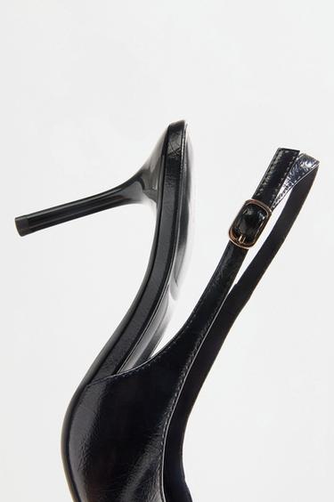 High-heeled slingback shoe — BLACK 4
