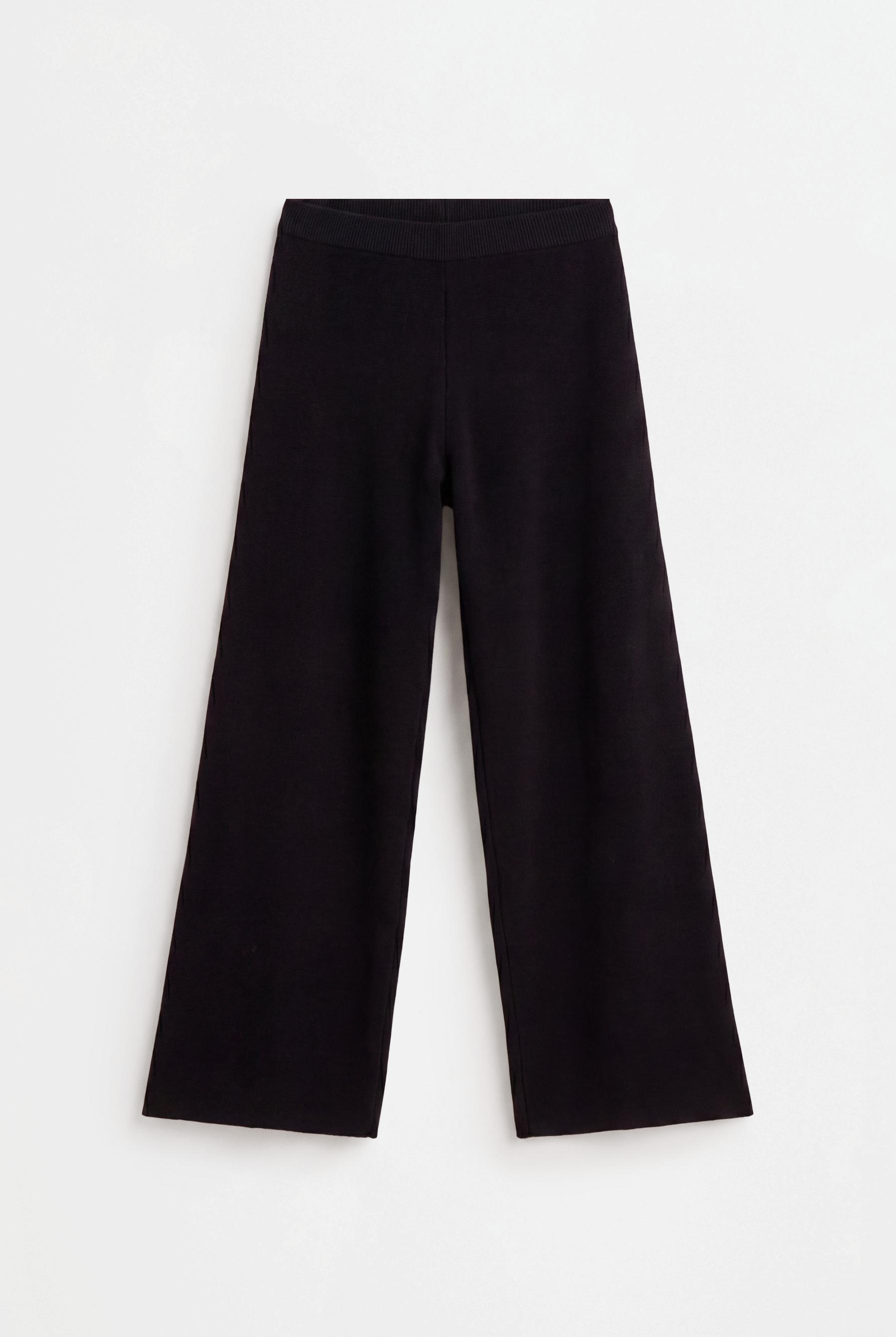 Knit trousers — BLACK