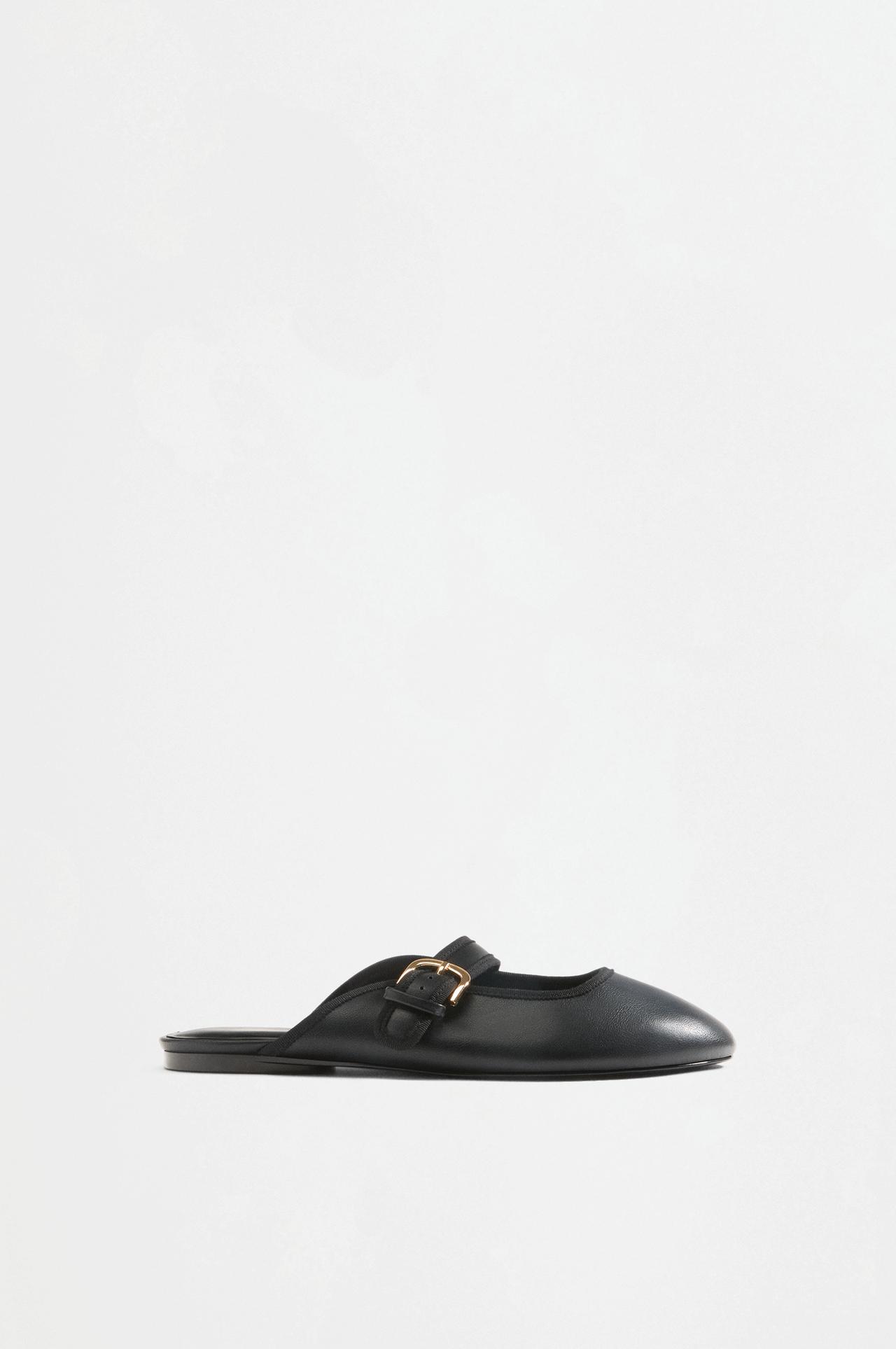 Slingback ballet flats — BLACK
