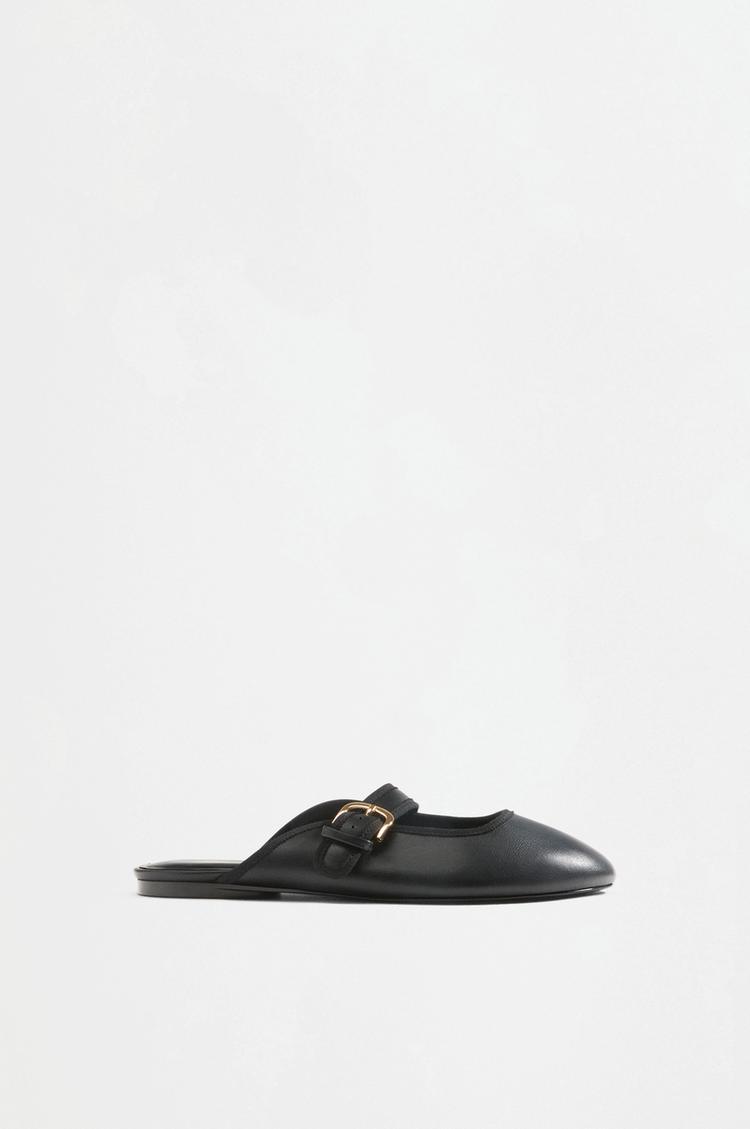 Slingback ballet flats — BLACK