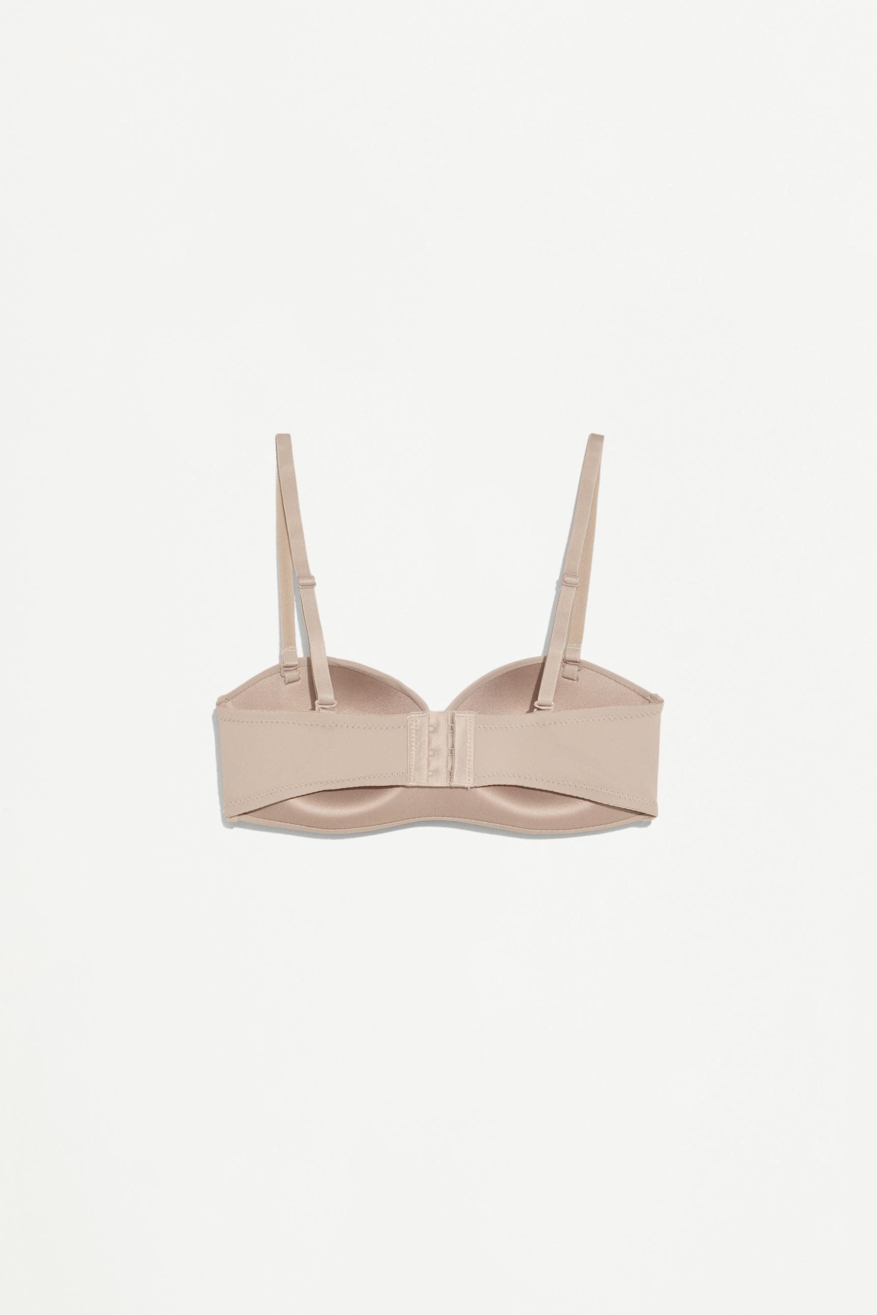 Pre-shaped bandeau bra — BROWN