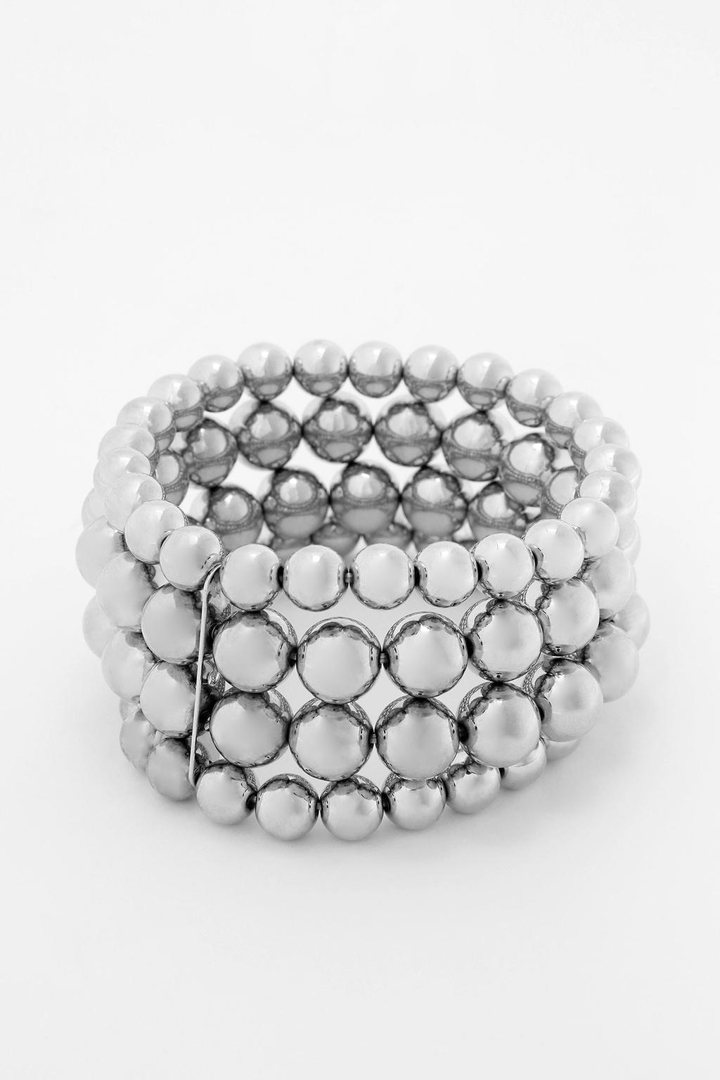 Pulsera bolas plata