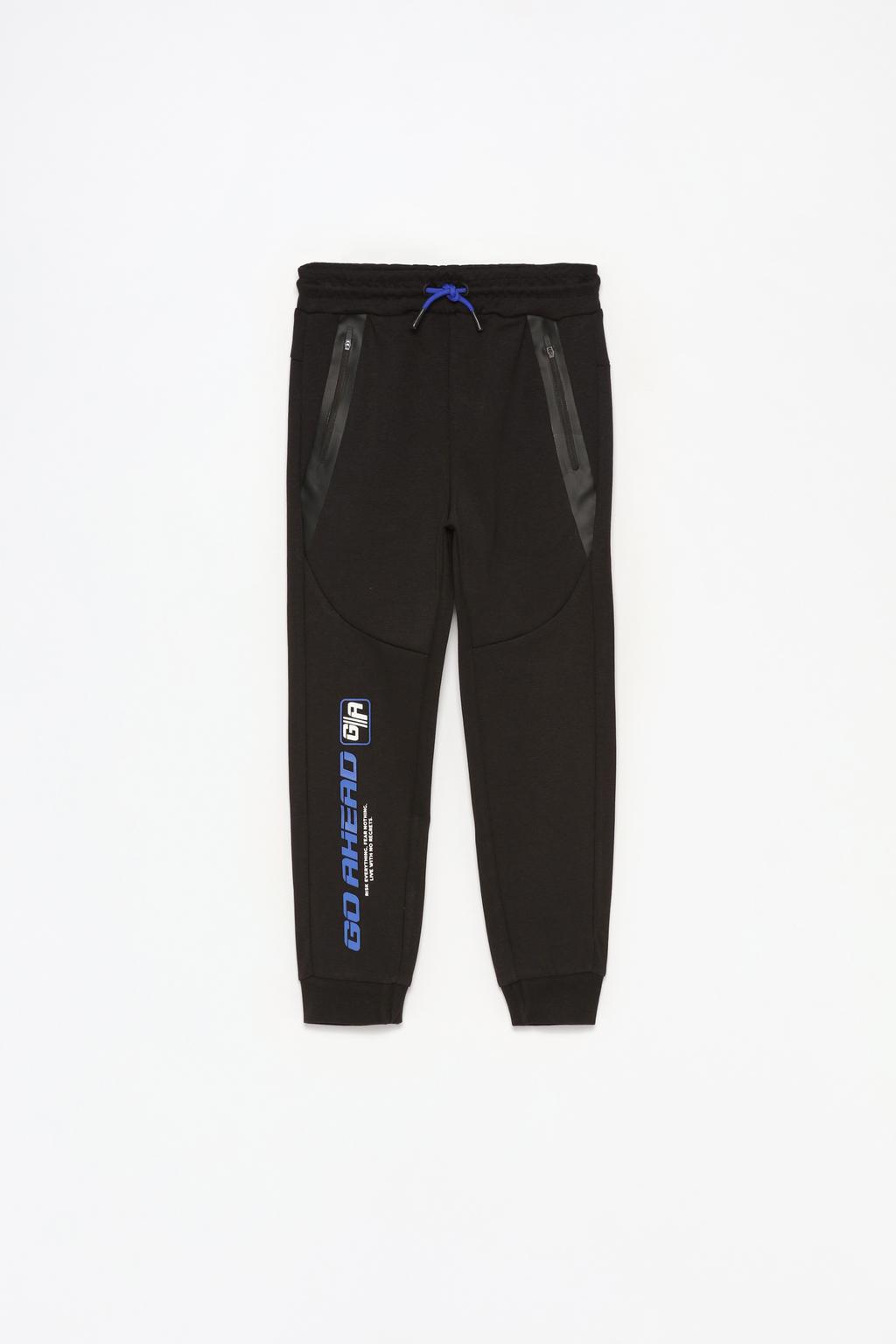 Rubberised sports jogger trousers