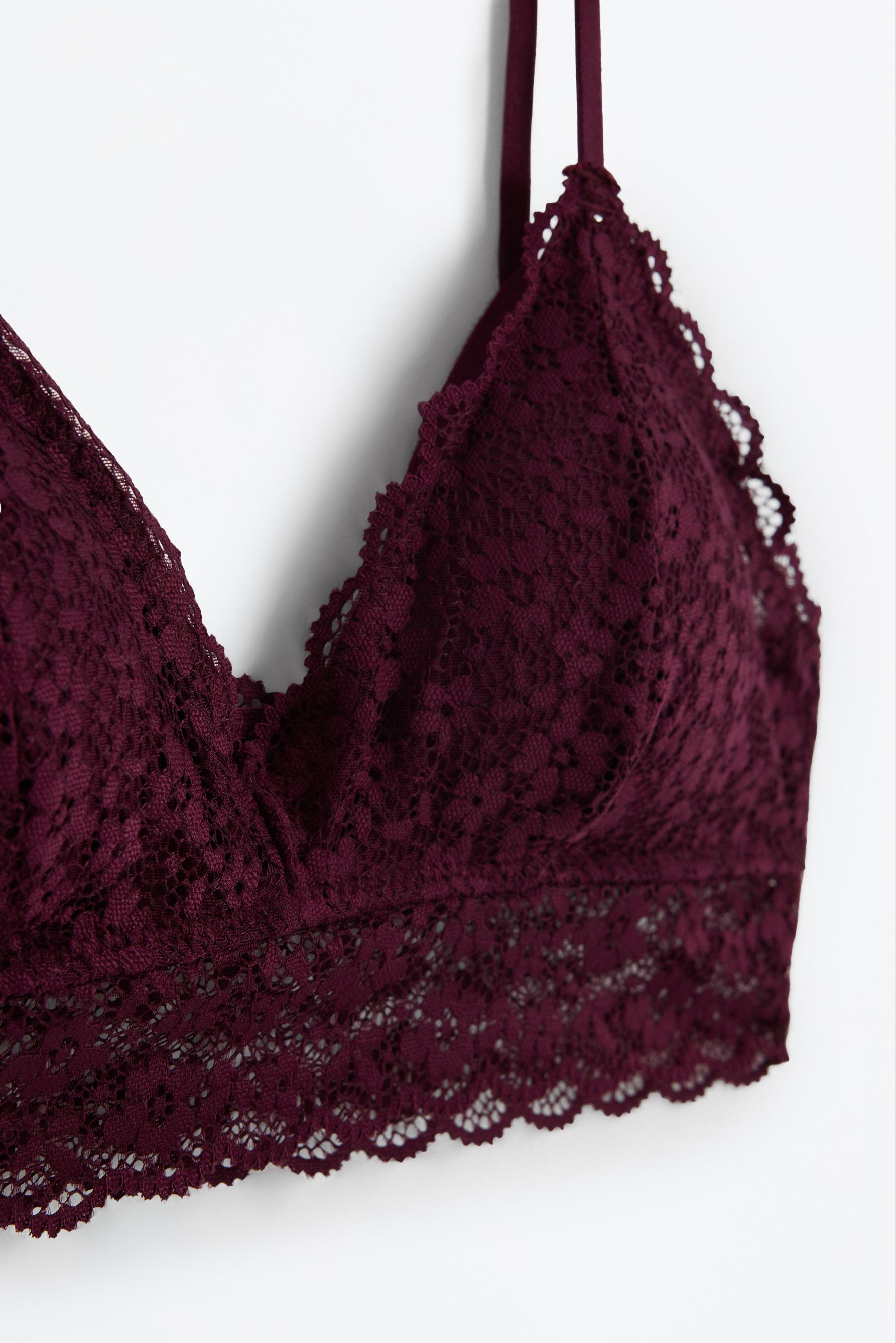 Pack of 2 lace tops — BURGUNDY