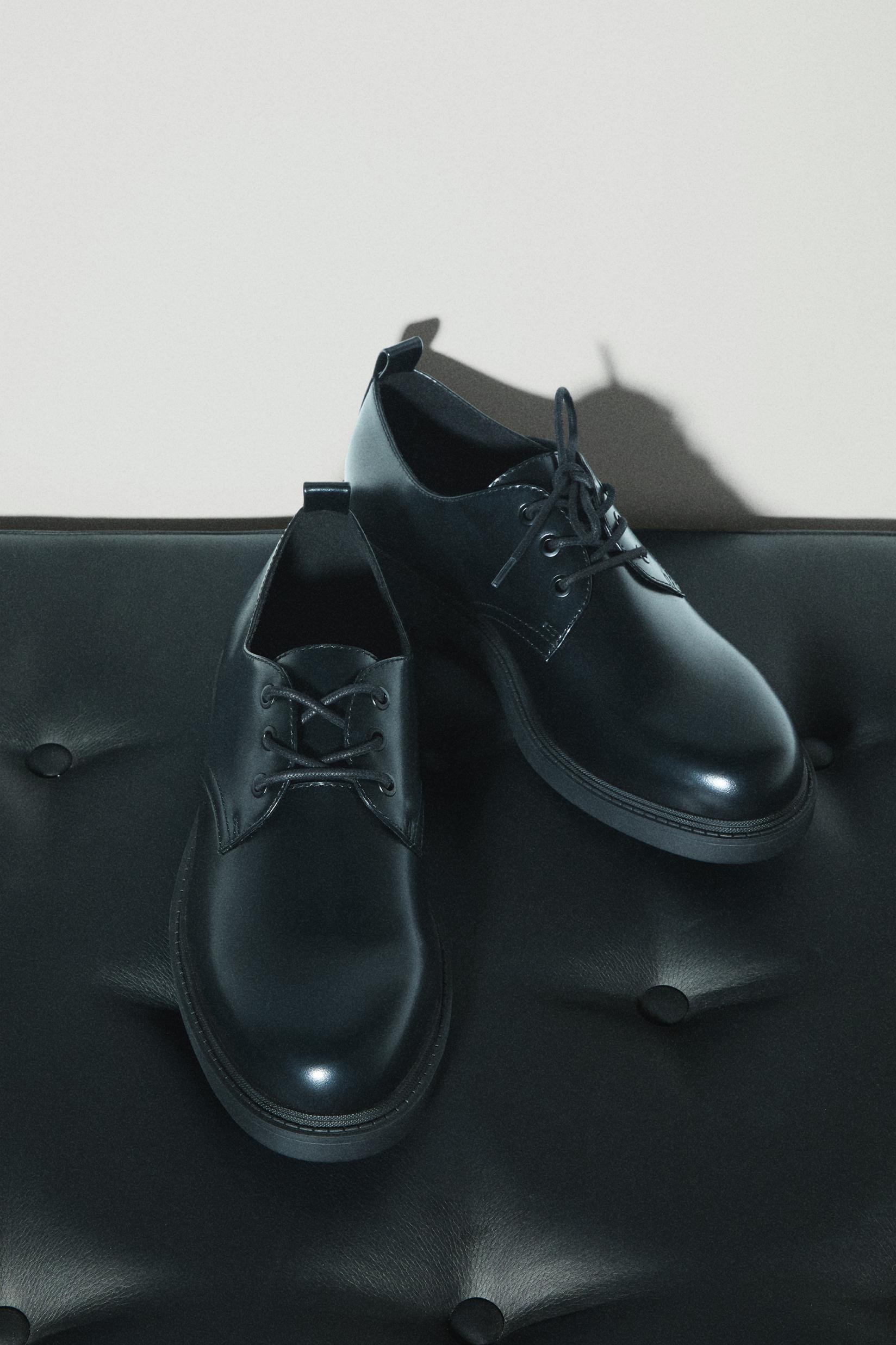 Blucher dress shoe — BLACK