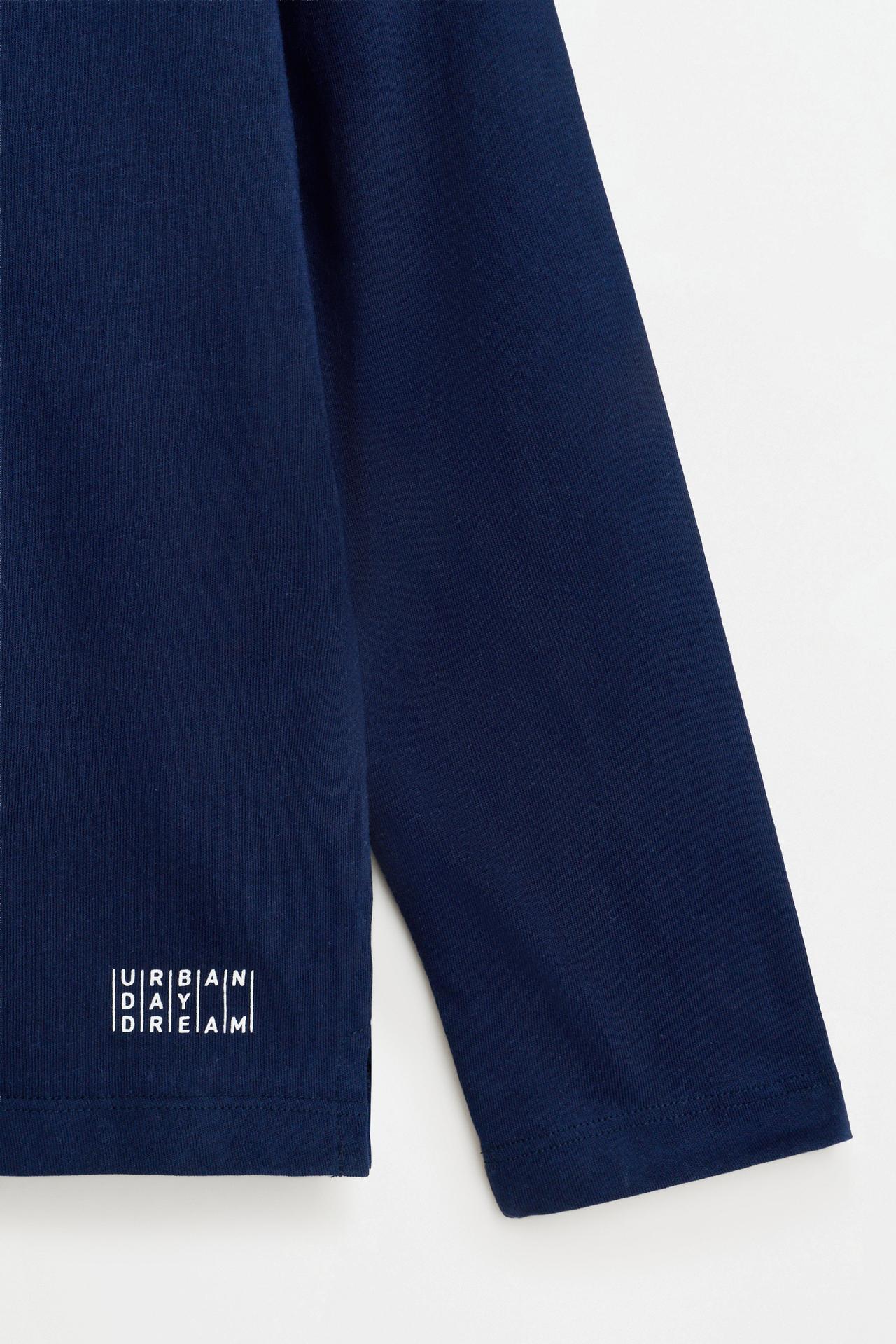 Pack of 4 plain long sleeve T-shirts — NAVY