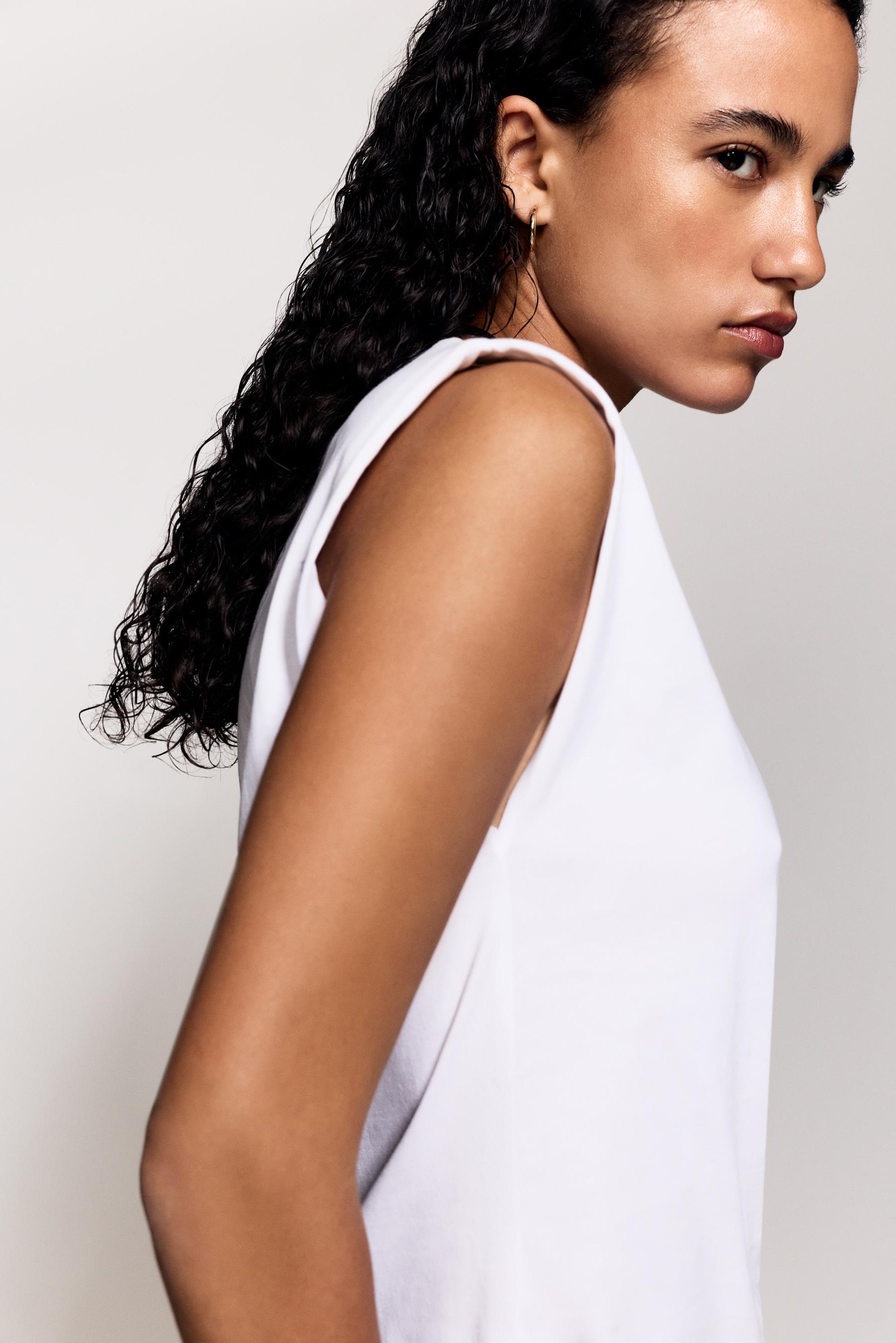 Knotted T-shirt — WHITE