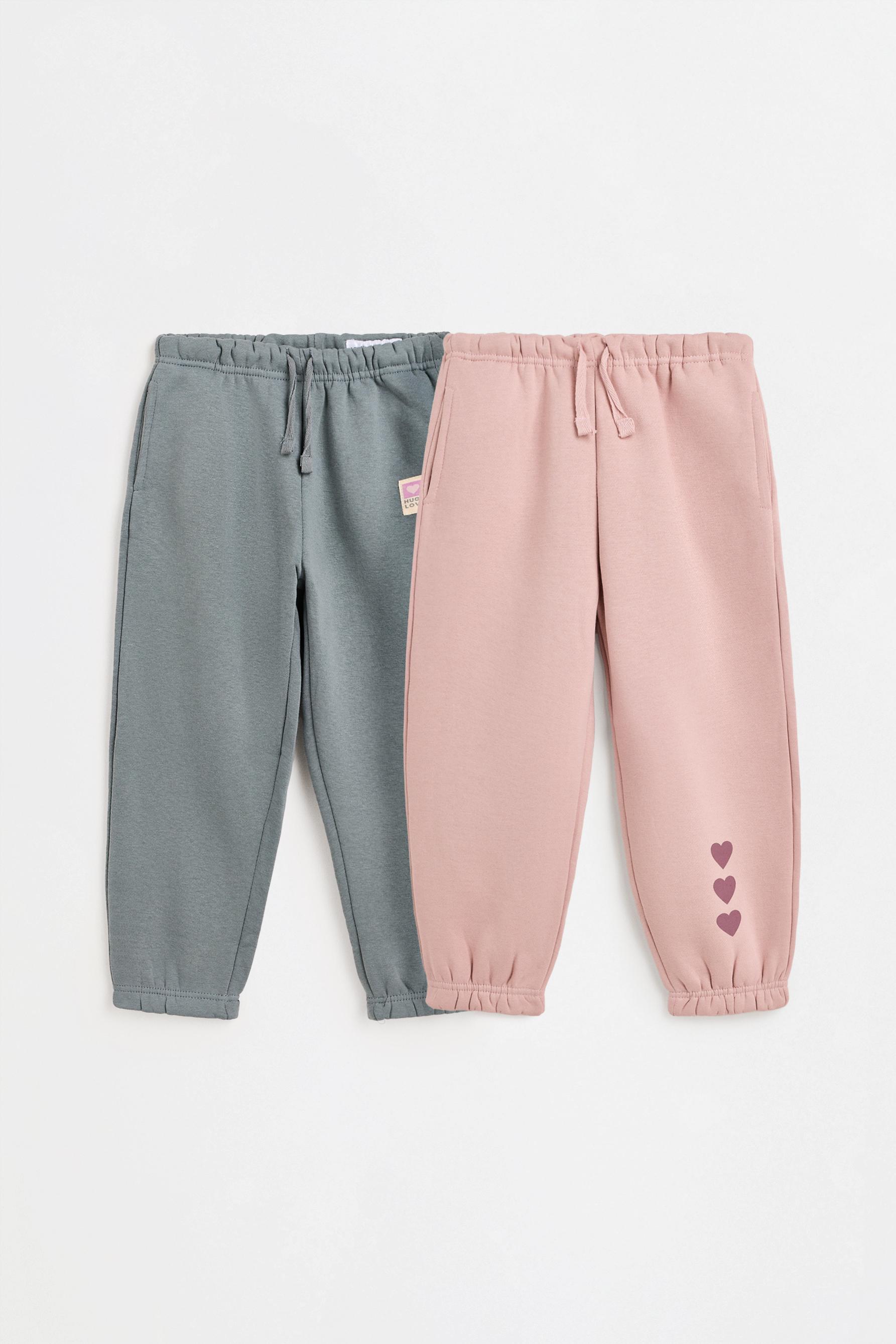 Pack 2 pantalones felpa combinados