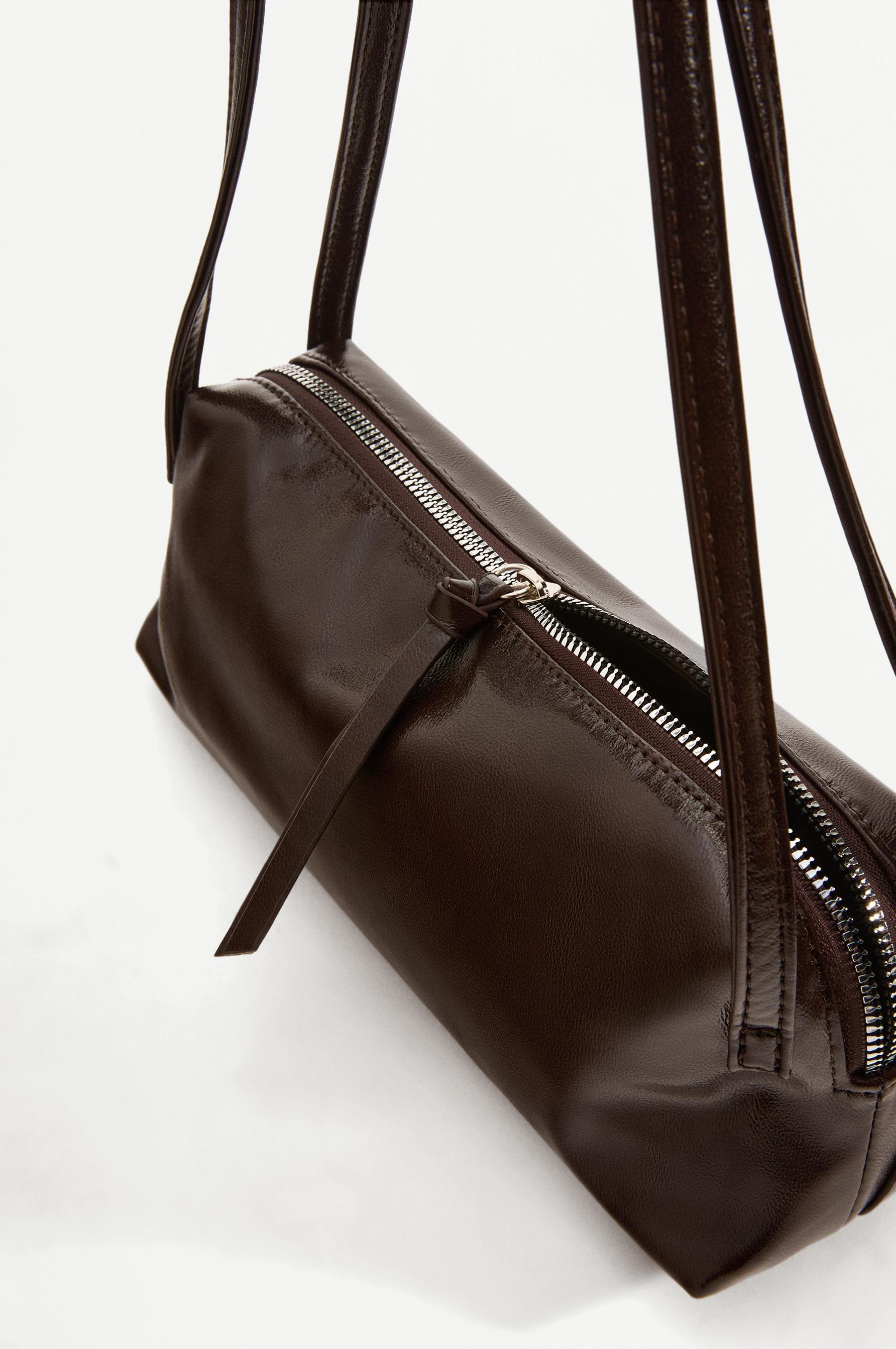 Double handle shoulder bag — BROWN