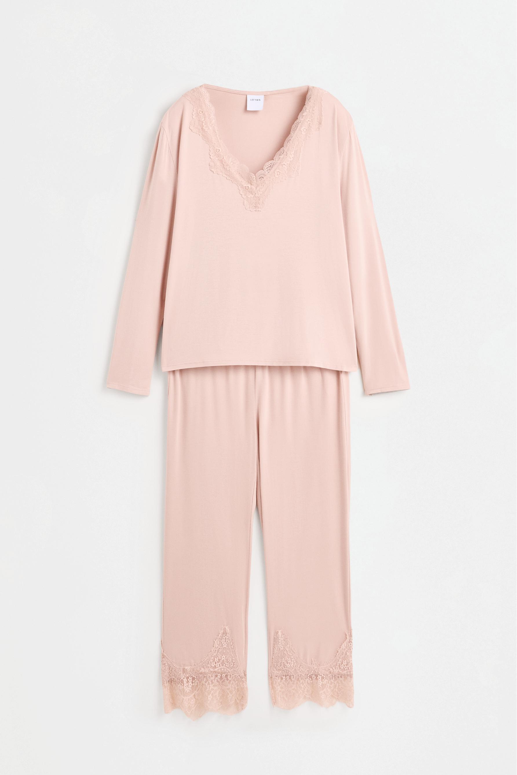 Long lace pyjamas — PINK
